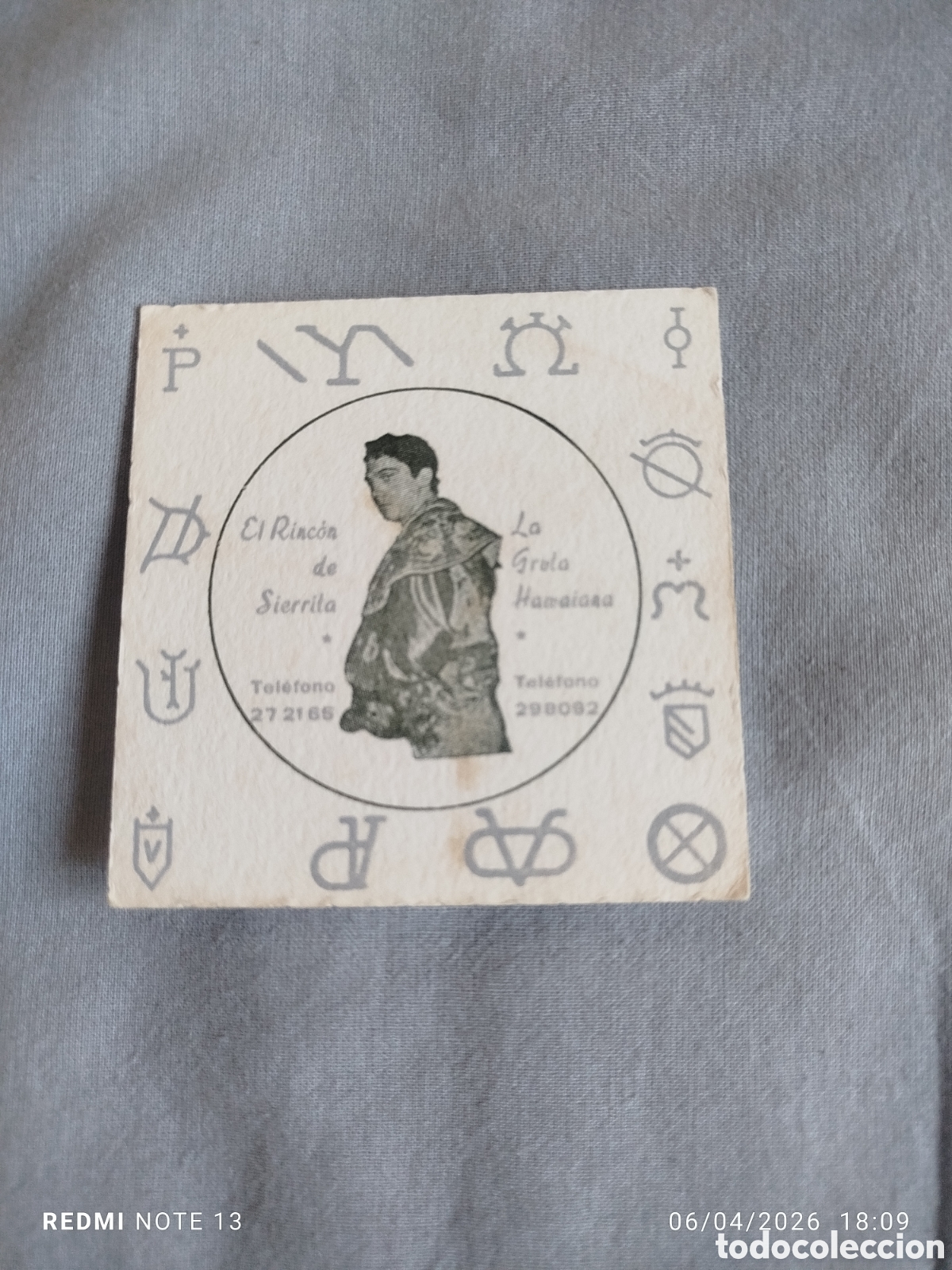 Otros Art&iacute;culos de Coleccionismo en Papel: posavasos -el rincon de sierrita- valladolid