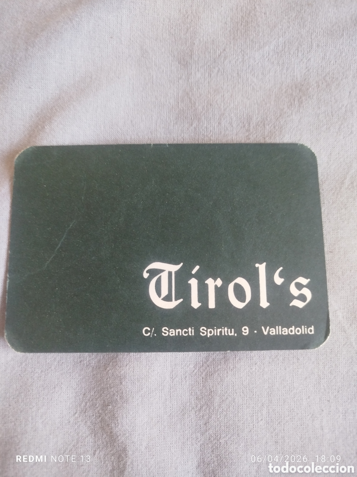 Otros Art&iacute;culos de Coleccionismo en Papel: posavasos -pub tirol&rdquo;s- valladolid