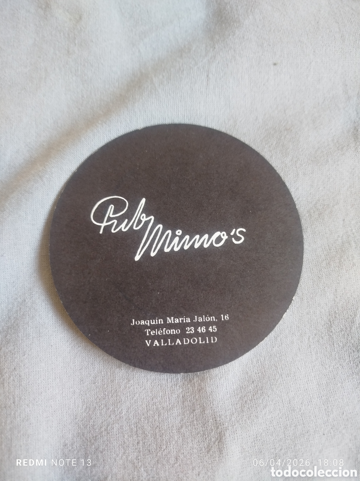 Otros Art&iacute;culos de Coleccionismo en Papel: posavasos -pub mimos-valladolid