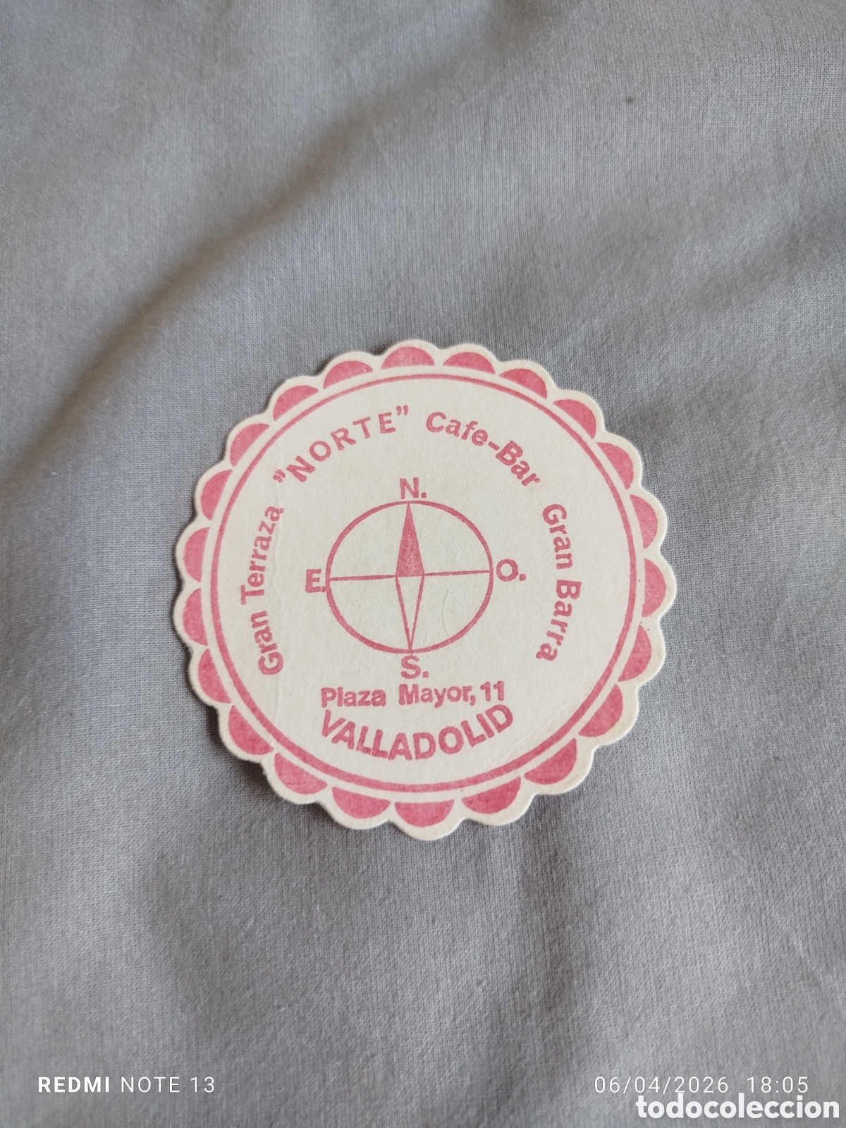 Otros Art&iacute;culos de Coleccionismo en Papel: posavasos - cafe el norte-valladolid