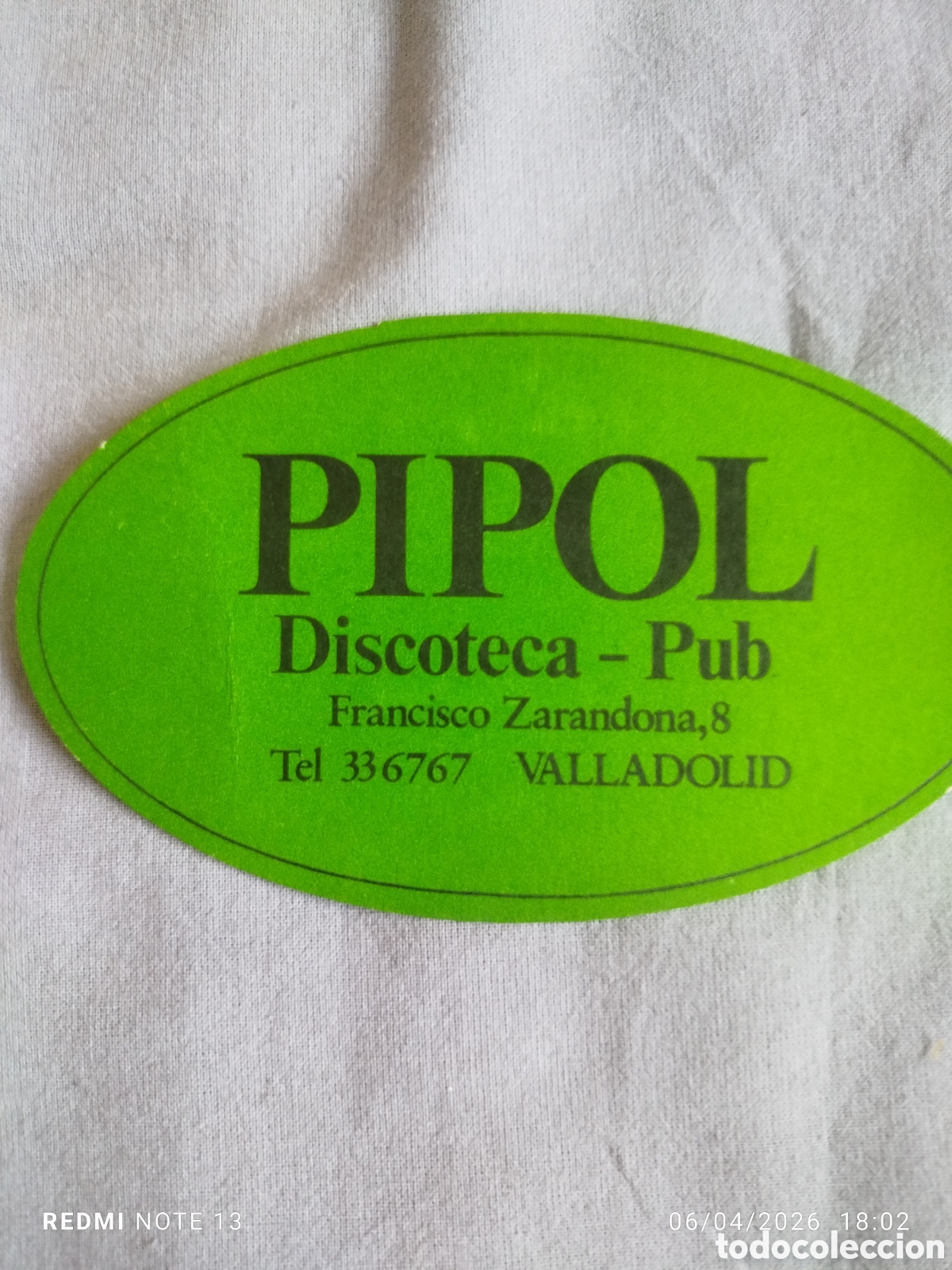 Otros Art&iacute;culos de Coleccionismo en Papel: posavasos -discoteca pipol-valladolid