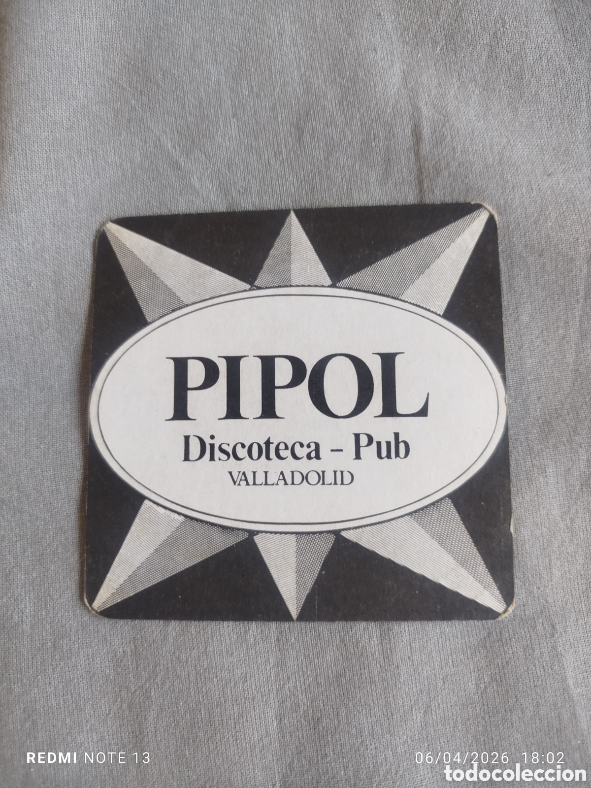 Otros Art&iacute;culos de Coleccionismo en Papel: posavasos -discoteca pipol-valladolid