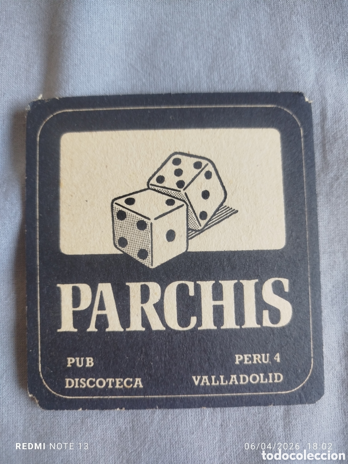 Otros Art&iacute;culos de Coleccionismo en Papel: posavasos -discoteca parchis -valladolid