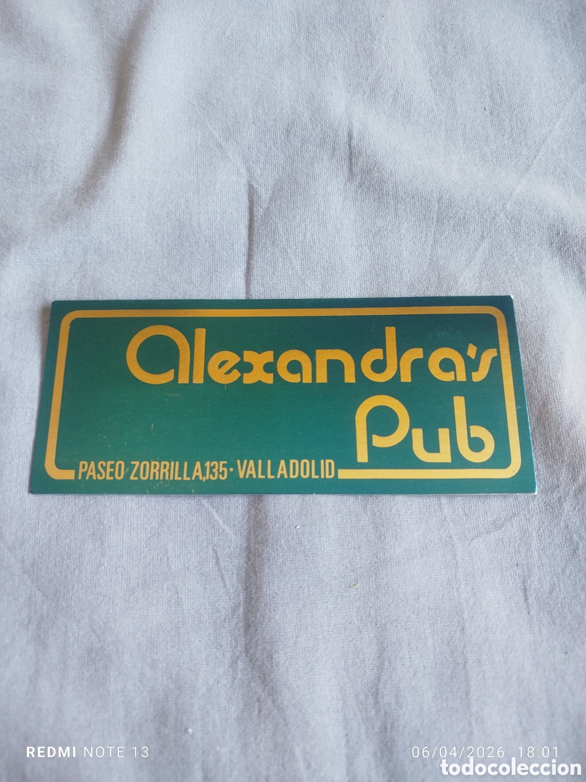 Otros Art&iacute;culos de Coleccionismo en Papel: posavasos -pub alexandras..-valladolid