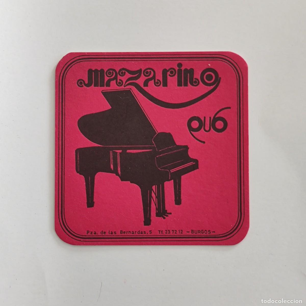 Otros Art&iacute;culos de Coleccionismo en Papel: POSAVASOS - BURGOS - MAZARINO PUB - 1985 - PIANO MUSICA