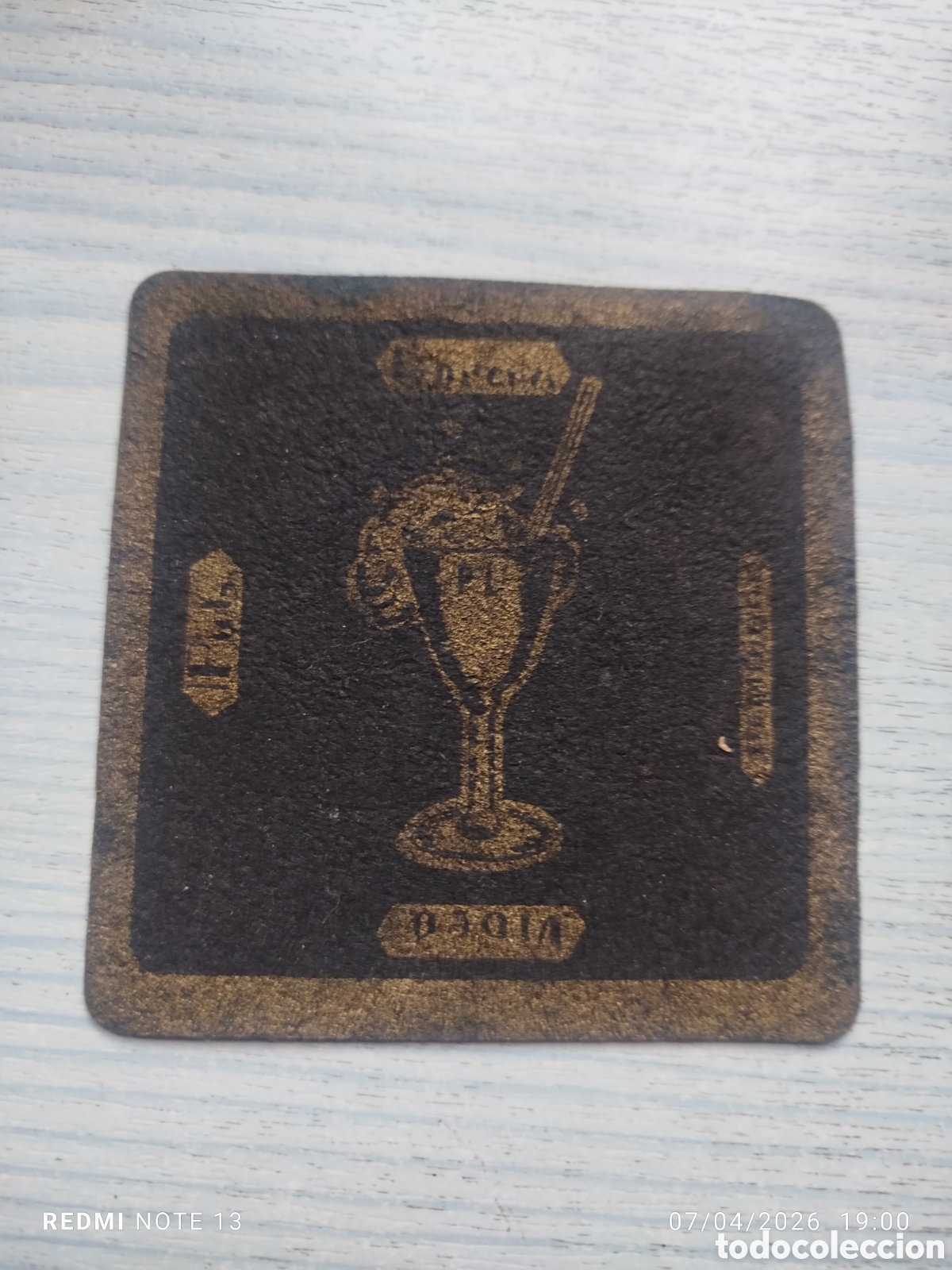 Collectionnisme Papier divers: posavasos -posavaso,tela sin identificar