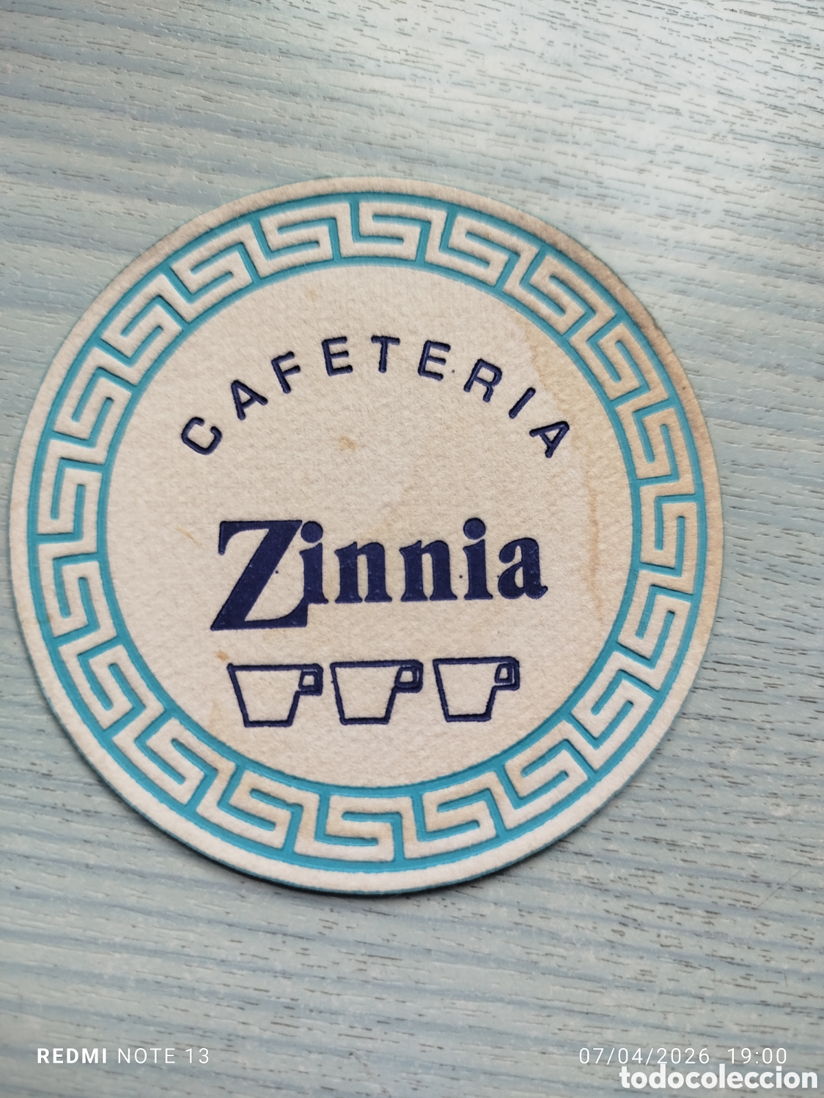 Collectionnisme Papier divers: posavasos -cafeteria zinnia sin identificar