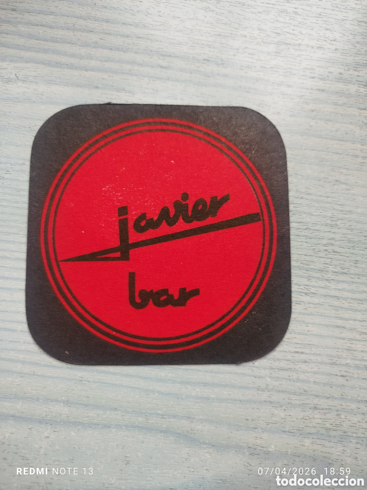 Otros Art&iacute;culos de Coleccionismo en Papel: posavasos -bar javier--sin identificar