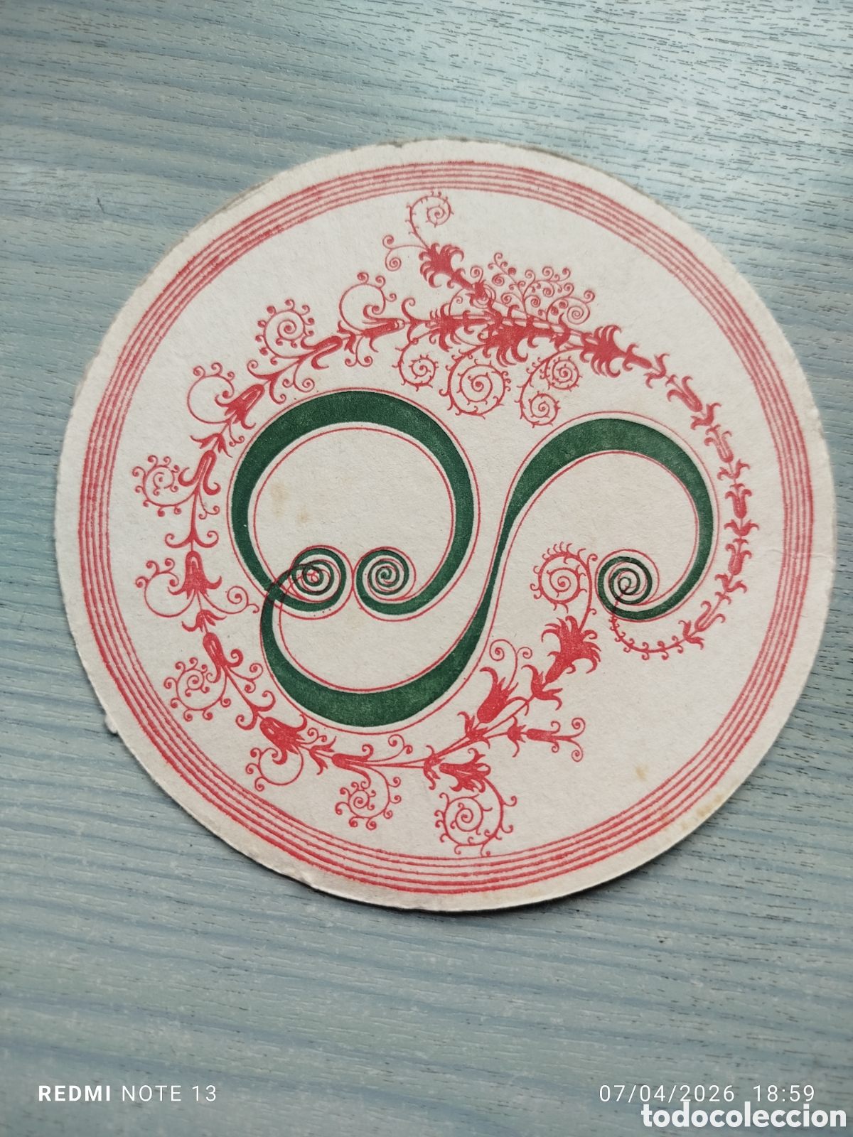 Otros Art&iacute;culos de Coleccionismo en Papel: posavasos --sin identificar