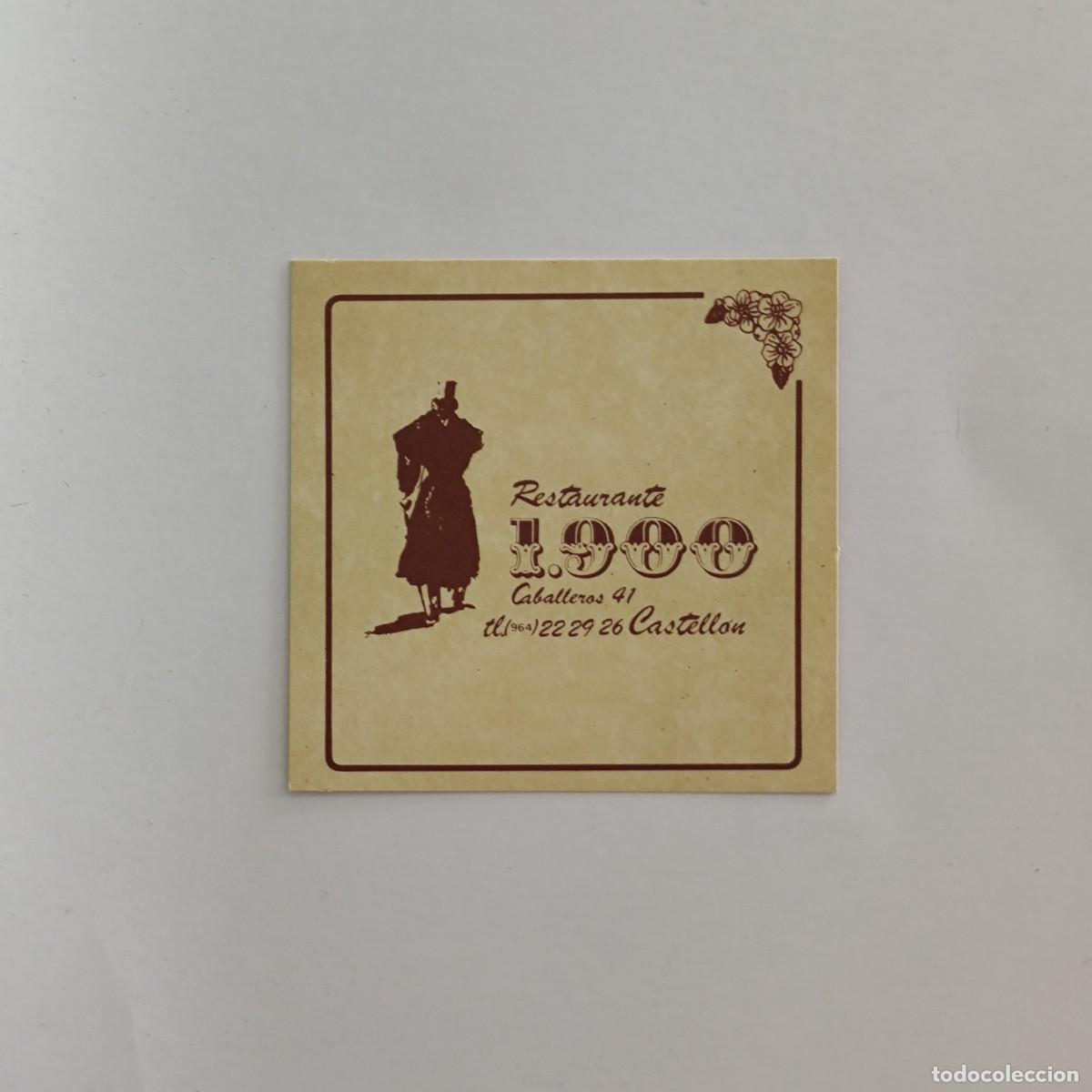 Collectionnisme Papier divers: POSAVASOS - CASTELLO - RESTAURANTE 1.900 - 1984