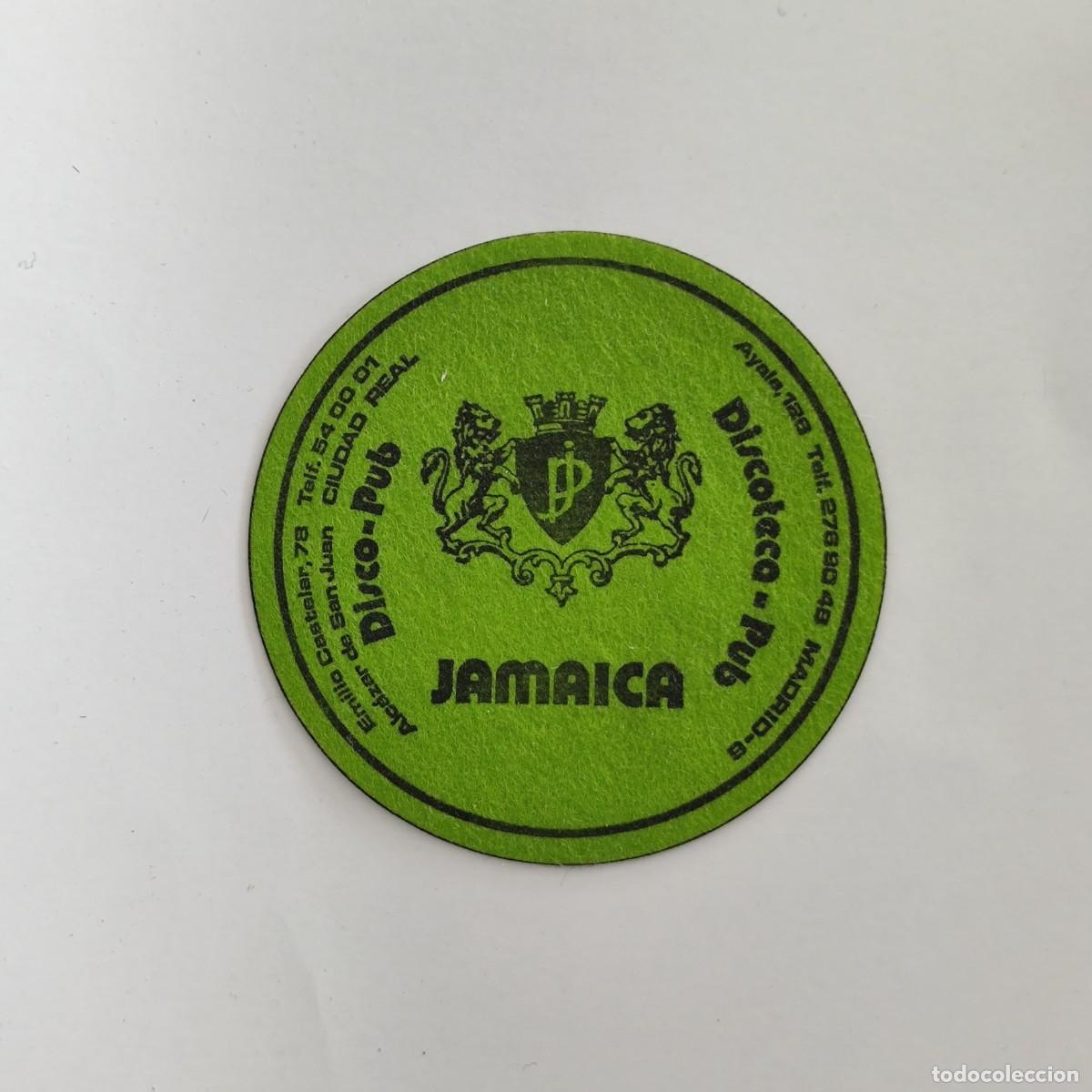 Otros Art&iacute;culos de Coleccionismo en Papel: POSAVASOS - CIUDAD REAL / ALCAZAR DE SAN JUAN - MADRID - JAMAICA DISCO-PUB - 1986 - LEON HERALDICA