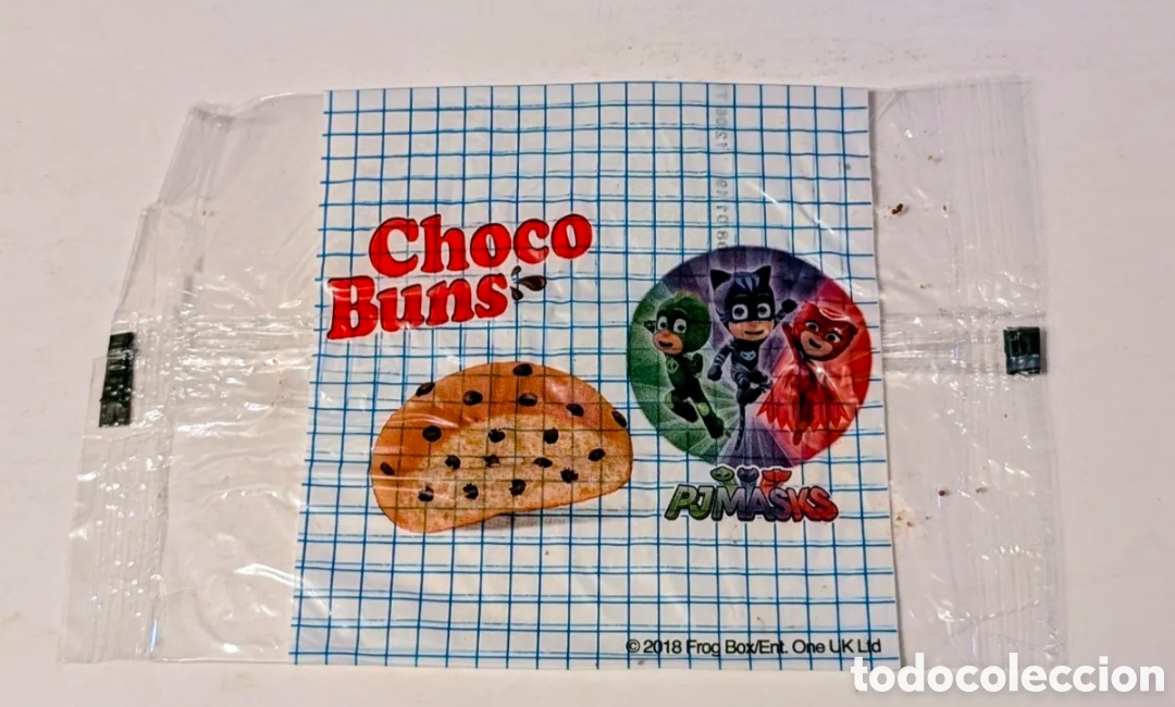 Otros art&iacute;culos de coleccionismo en papel: Envoltorio vac&iacute;o Choco Buns PJ Mask - Foto 1
