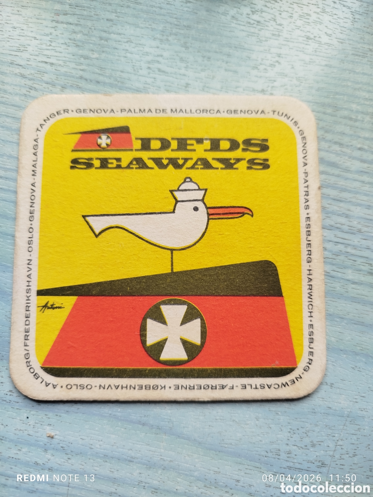 Otros Art&iacute;culos de Coleccionismo en Papel: posavasos -naviera DFDS