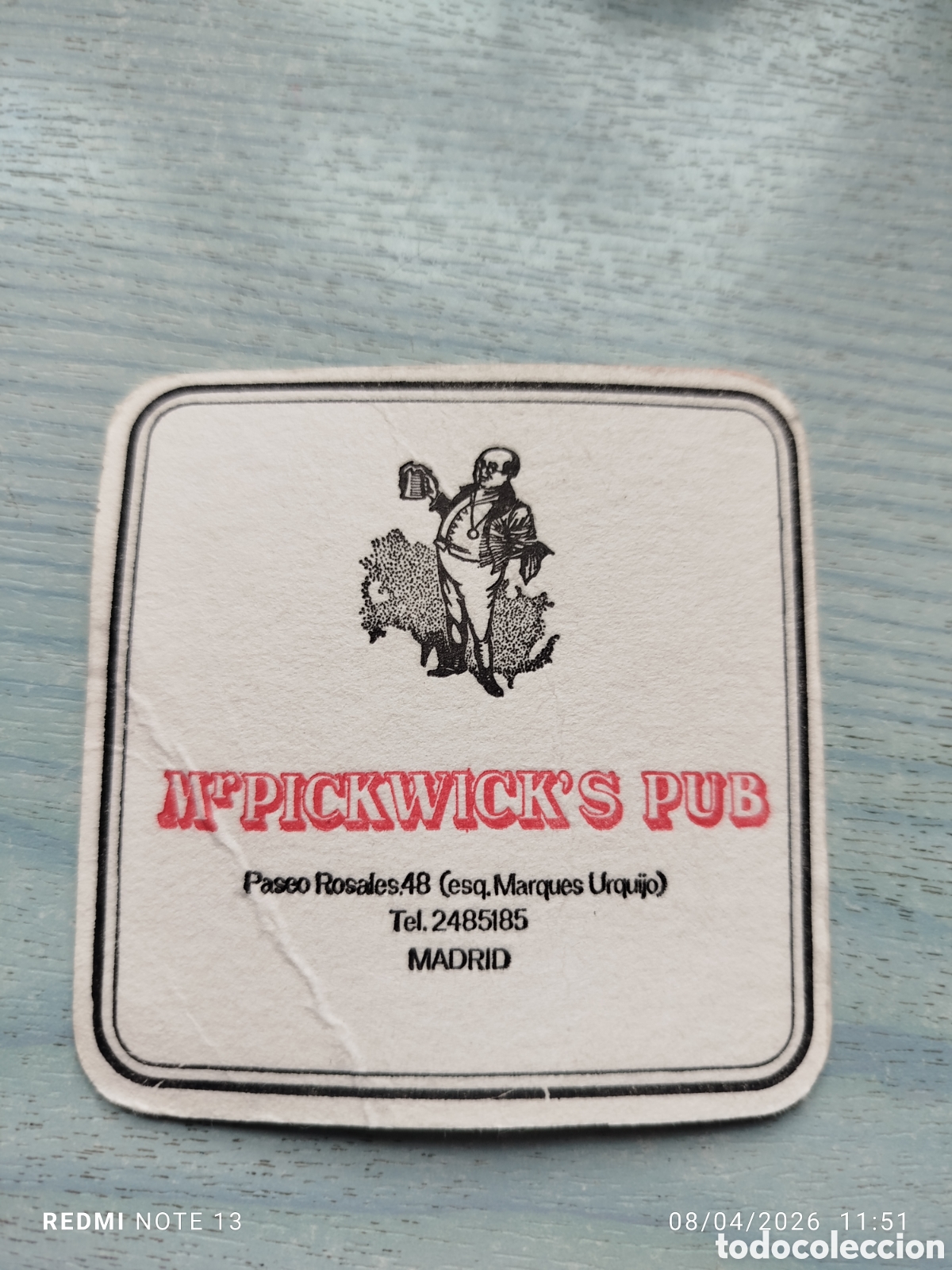 Otros Art&iacute;culos de Coleccionismo en Papel: posavasos --M.PICKWICK&rdquo;S PUB-madrid