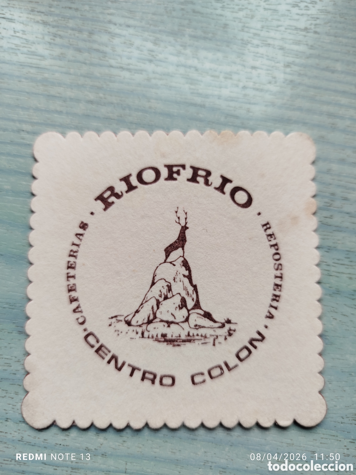 Otros Art&iacute;culos de Coleccionismo en Papel: posavasos -cafeteria rio frio,centro colon-madrid