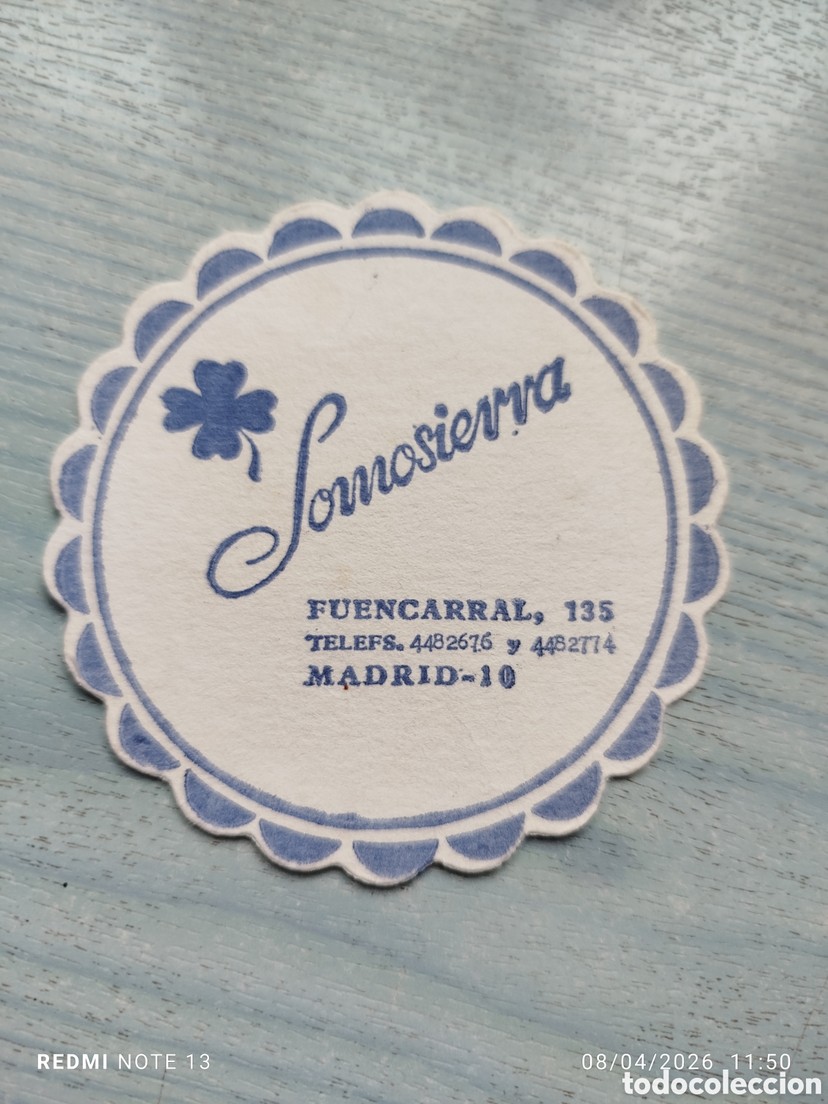 Otros Art&iacute;culos de Coleccionismo en Papel: posavasos -somosierra-madrid