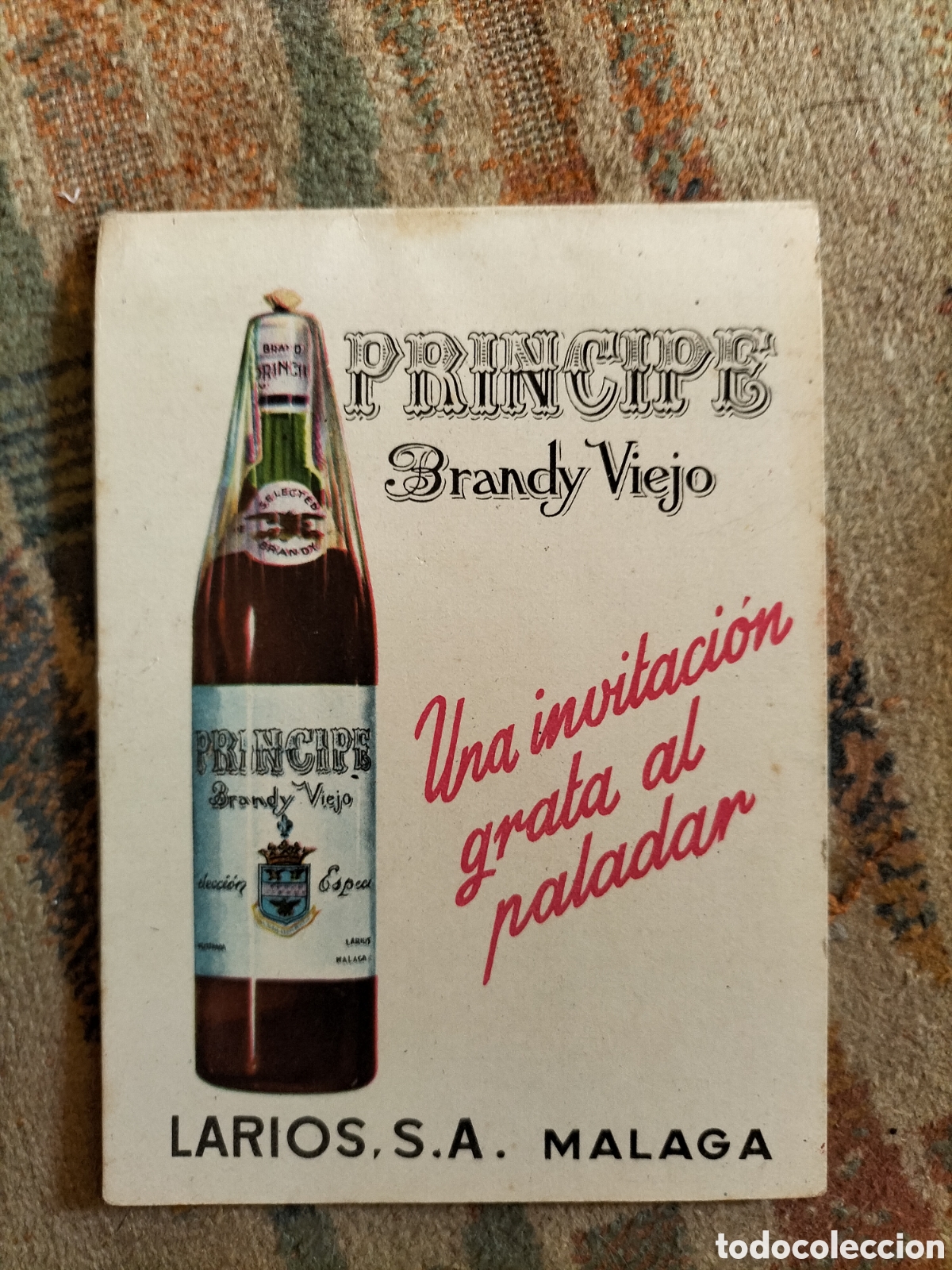 Otros Art&iacute;culos de Coleccionismo en Papel: Antigua libreta con publicidad de Brandy viejo Principe y Ginebra Larios.