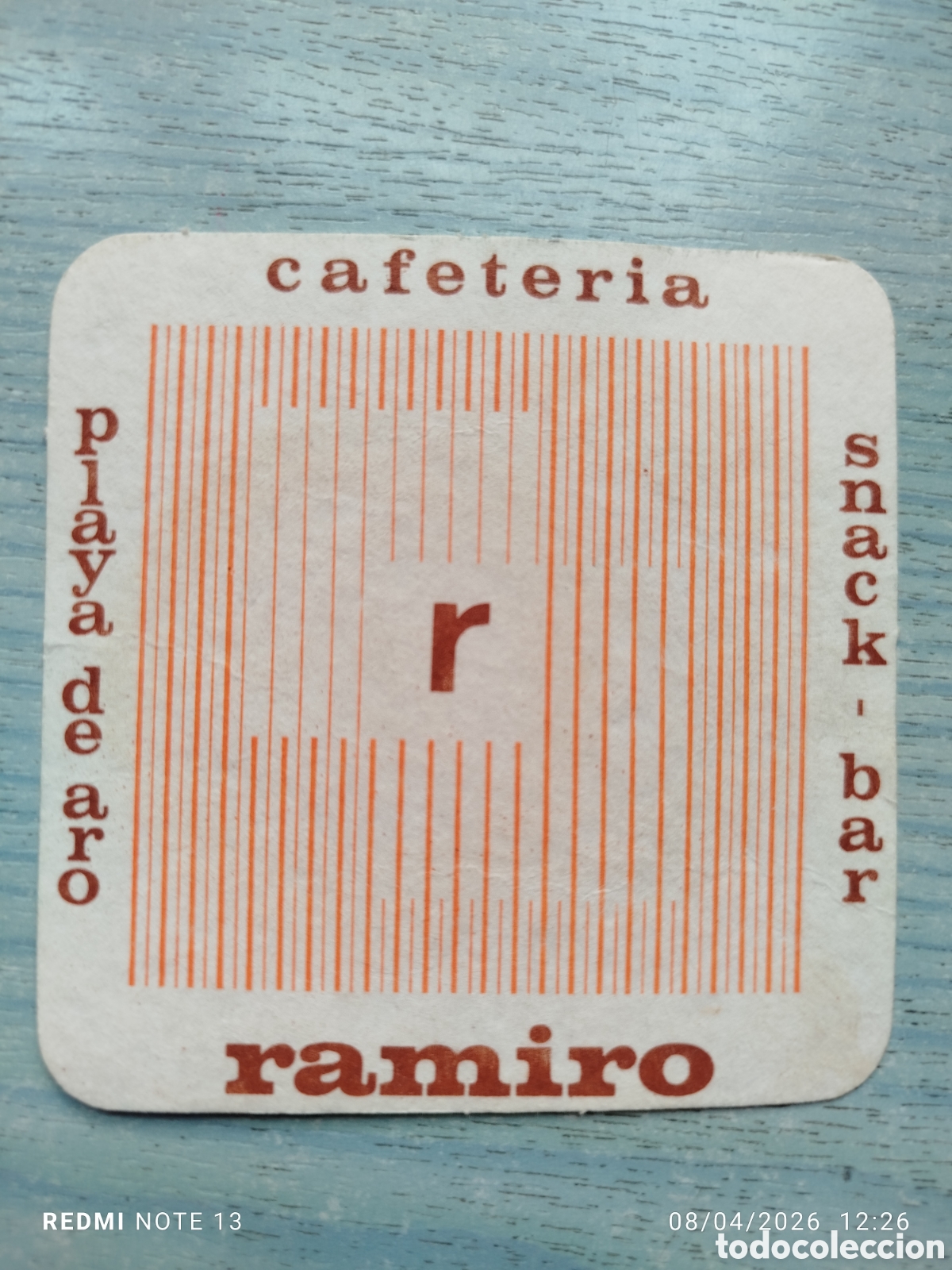 Otros Art&iacute;culos de Coleccionismo en Papel: posavasos -cafeteria ramiro--playa de aro