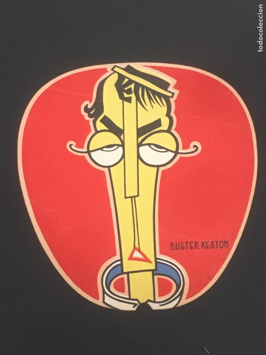 Otros Art&iacute;culos de Coleccionismo en Papel: buster keaton precioso abanico paypay modernista de carton tema cine perfecto estado como nuevo