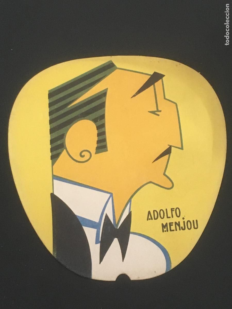 Otros Art&iacute;culos de Coleccionismo en Papel: adolfo menjou precioso abanico paypay modernista de carton tema cine perfecto estado como nuevo