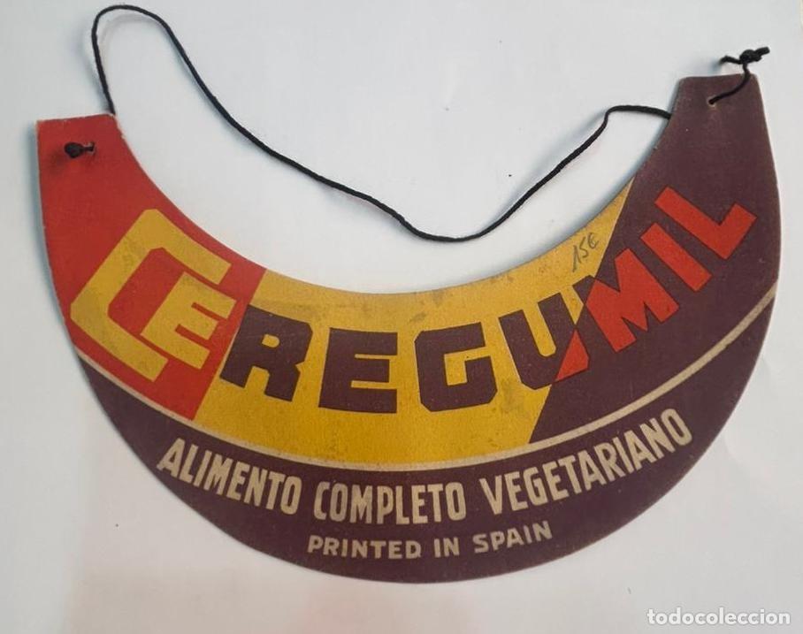 Otros Art&iacute;culos de Coleccionismo en Papel: VISERA PUBLICITARIA CEREGUMIL. ALIMENTO COMPLETO VEGETARIANO. PRINTED IN SPAIN. 19 CM