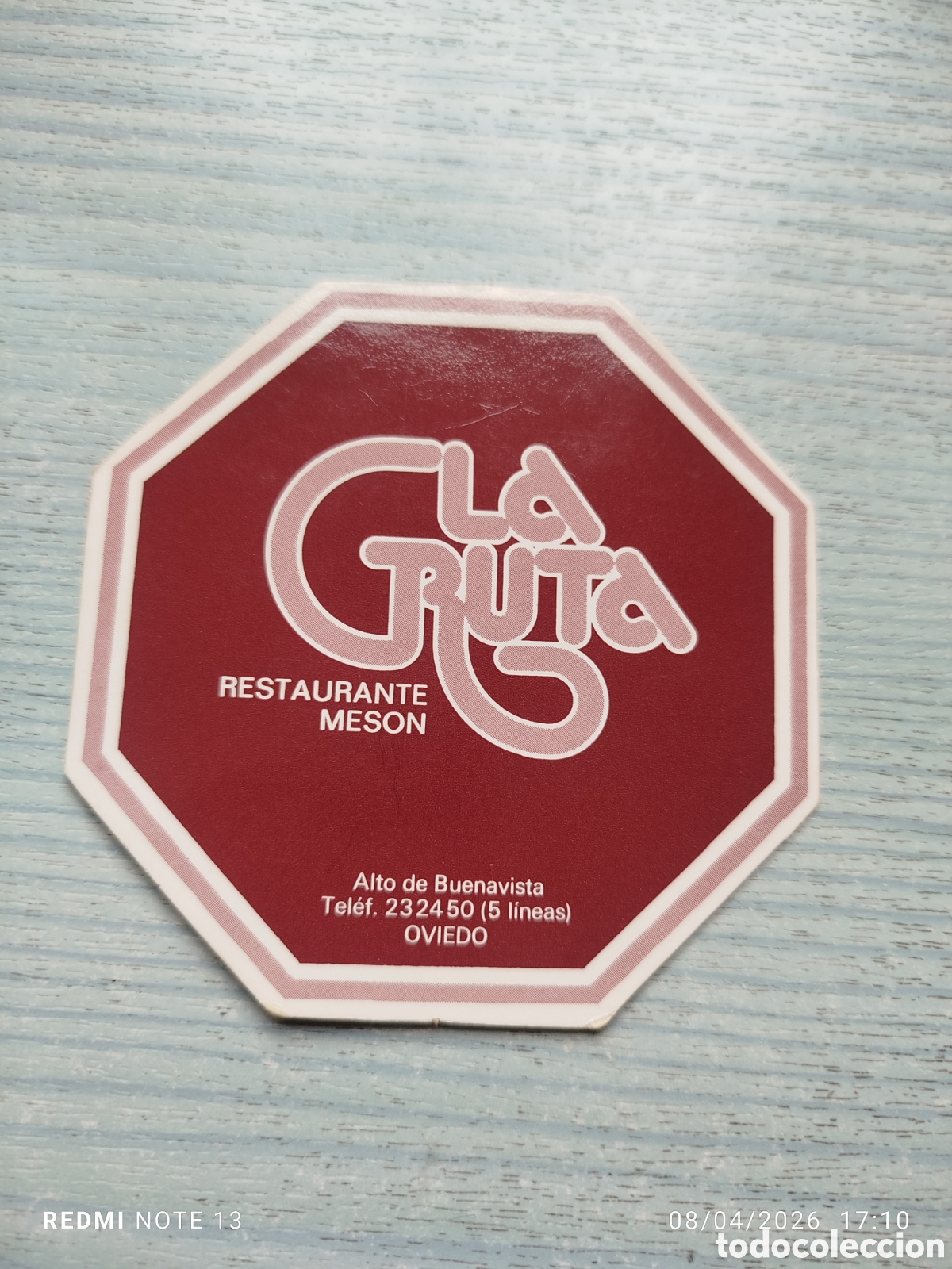 Otros Art&iacute;culos de Coleccionismo en Papel: posavasos -la gruta--oviedo