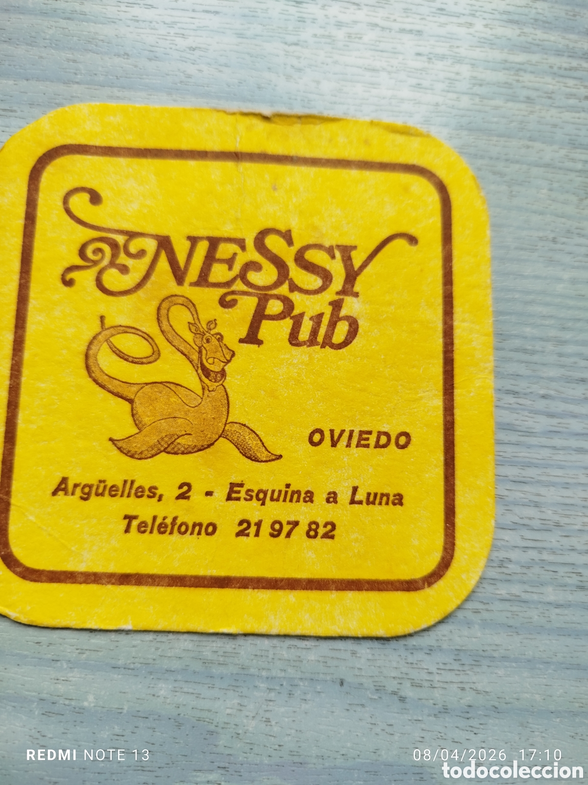 Otros Art&iacute;culos de Coleccionismo en Papel: posavasos - pub nessy--oviedo