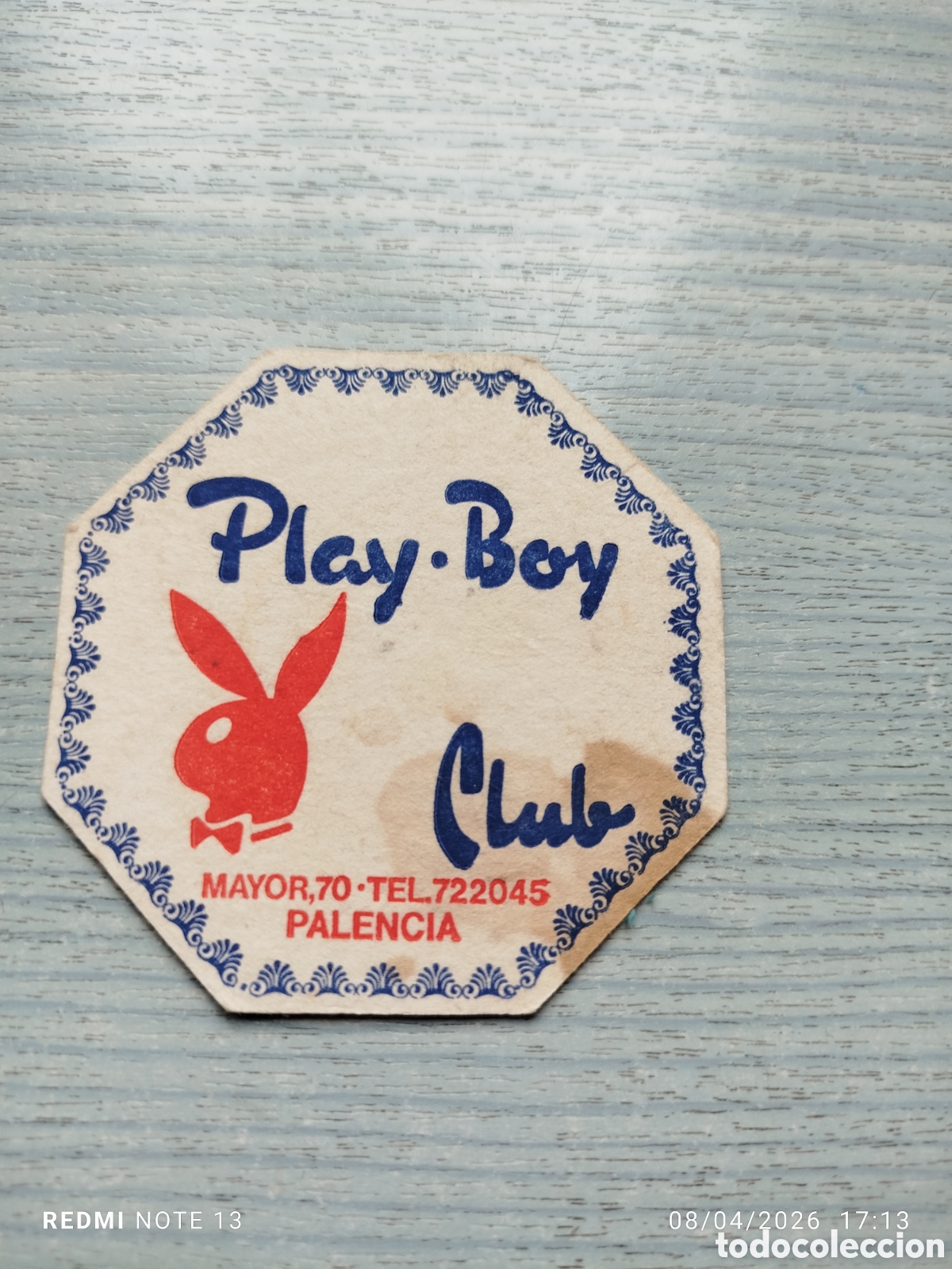 Otros Art&iacute;culos de Coleccionismo en Papel: posavasos -play-boy. club palencia