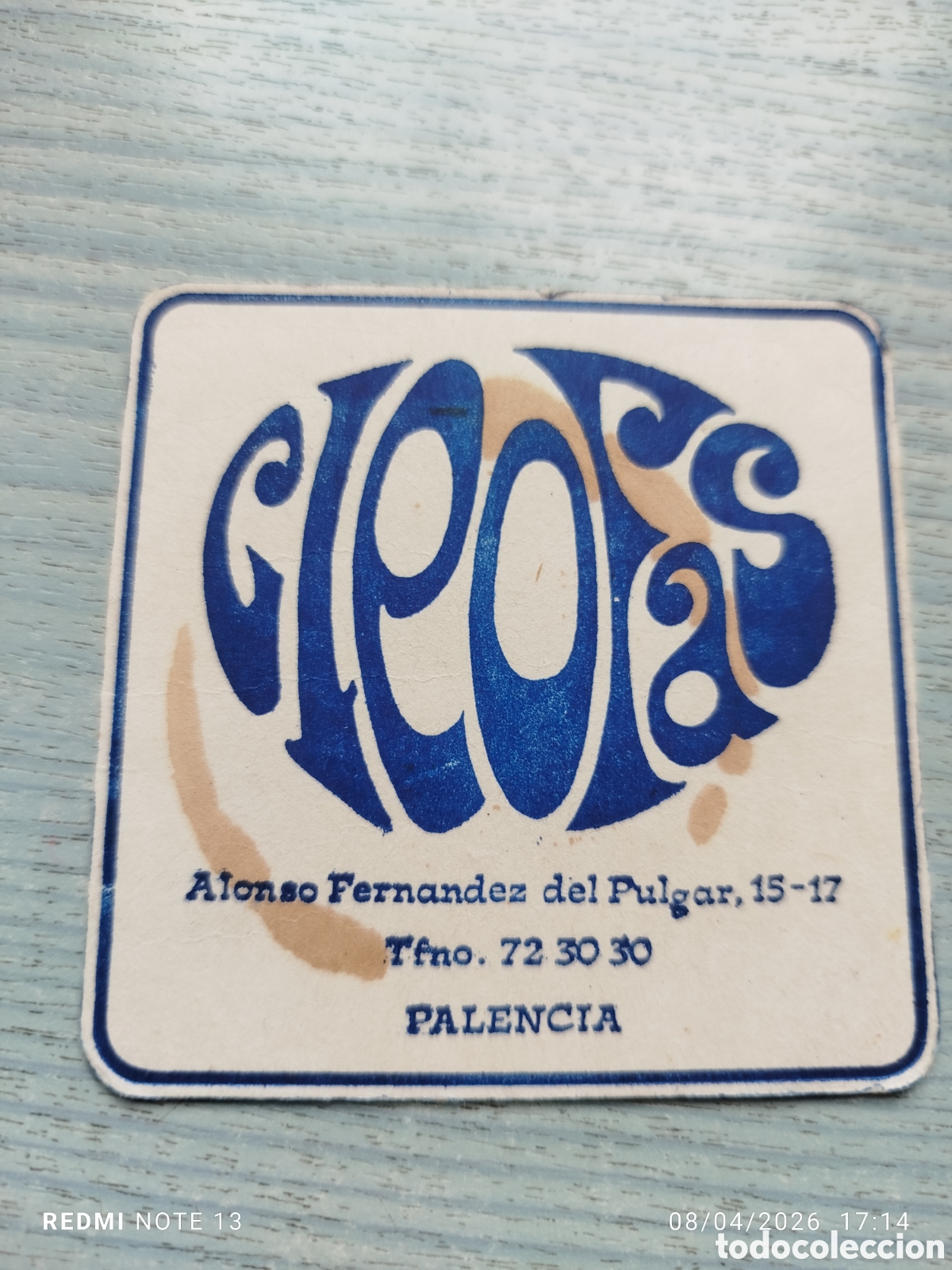 Otros Art&iacute;culos de Coleccionismo en Papel: posavasos -cleofas palencia