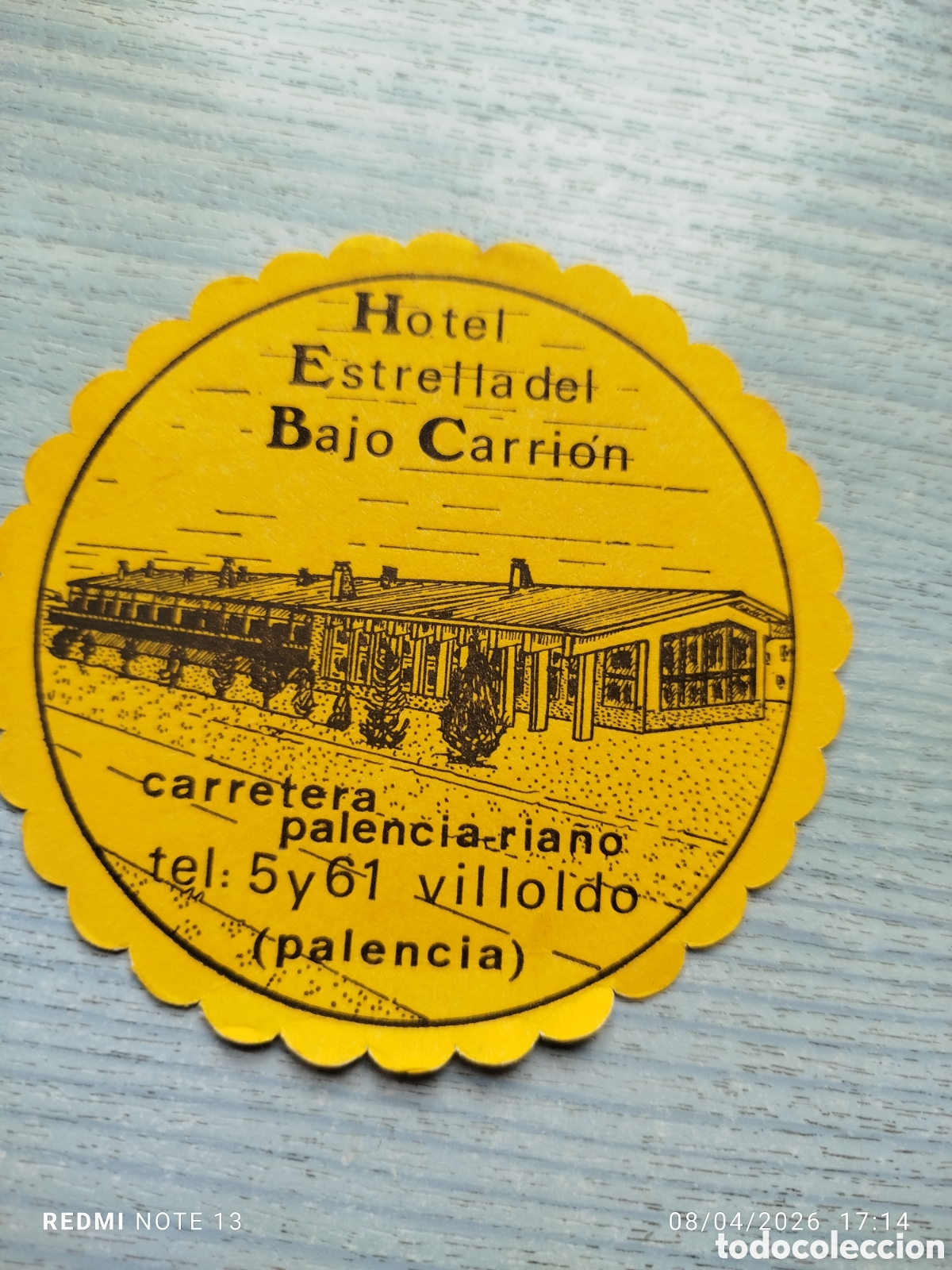 Otros Art&iacute;culos de Coleccionismo en Papel: posavasos hotel estrella bajo carrion-villoldo palencia