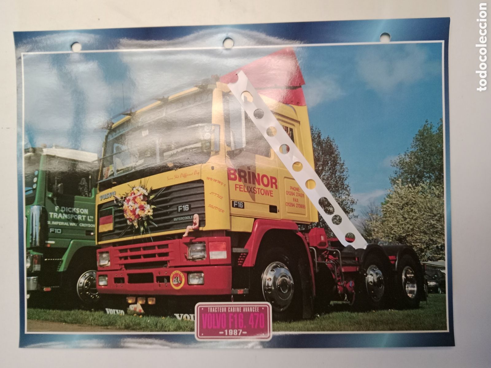 Otros Art&iacute;culos de Coleccionismo en Papel: Ficha cami&oacute;n Volvo F 16