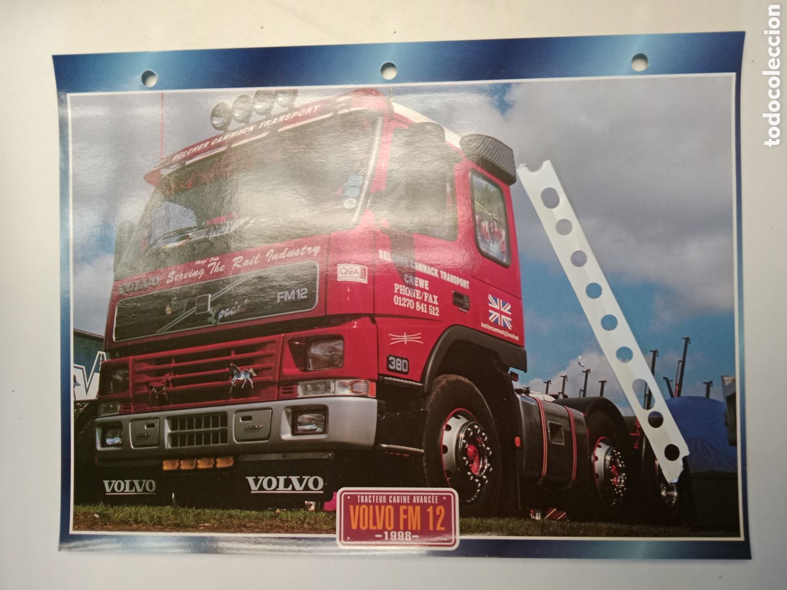 Otros Art&iacute;culos de Coleccionismo en Papel: Ficha cami&oacute;n Volvo FM 12