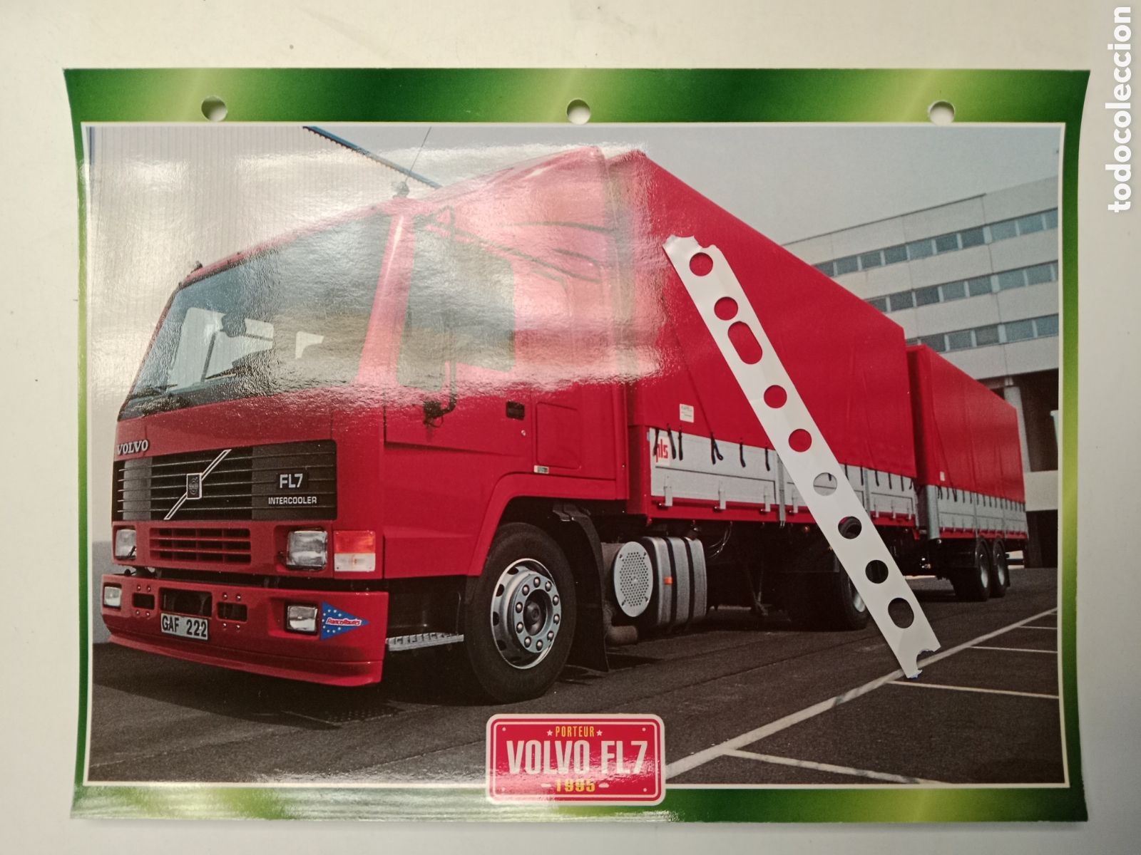 Otros Art&iacute;culos de Coleccionismo en Papel: Ficha cami&oacute;n Volvo FL 7