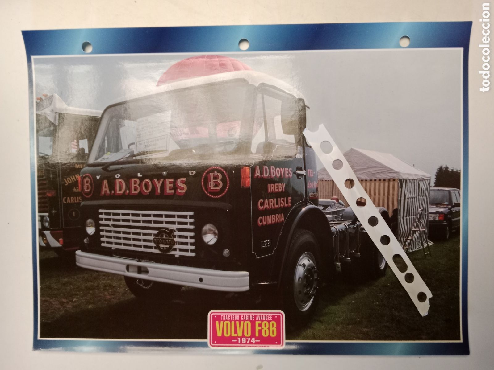 Otros Art&iacute;culos de Coleccionismo en Papel: Ficha cami&oacute;n Volvo F 86