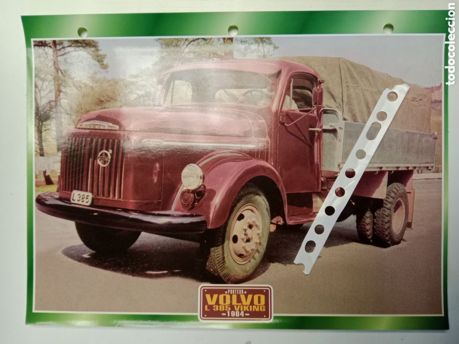 Otros Art&iacute;culos de Coleccionismo en Papel: Ficha cami&oacute;n Volvo L 385