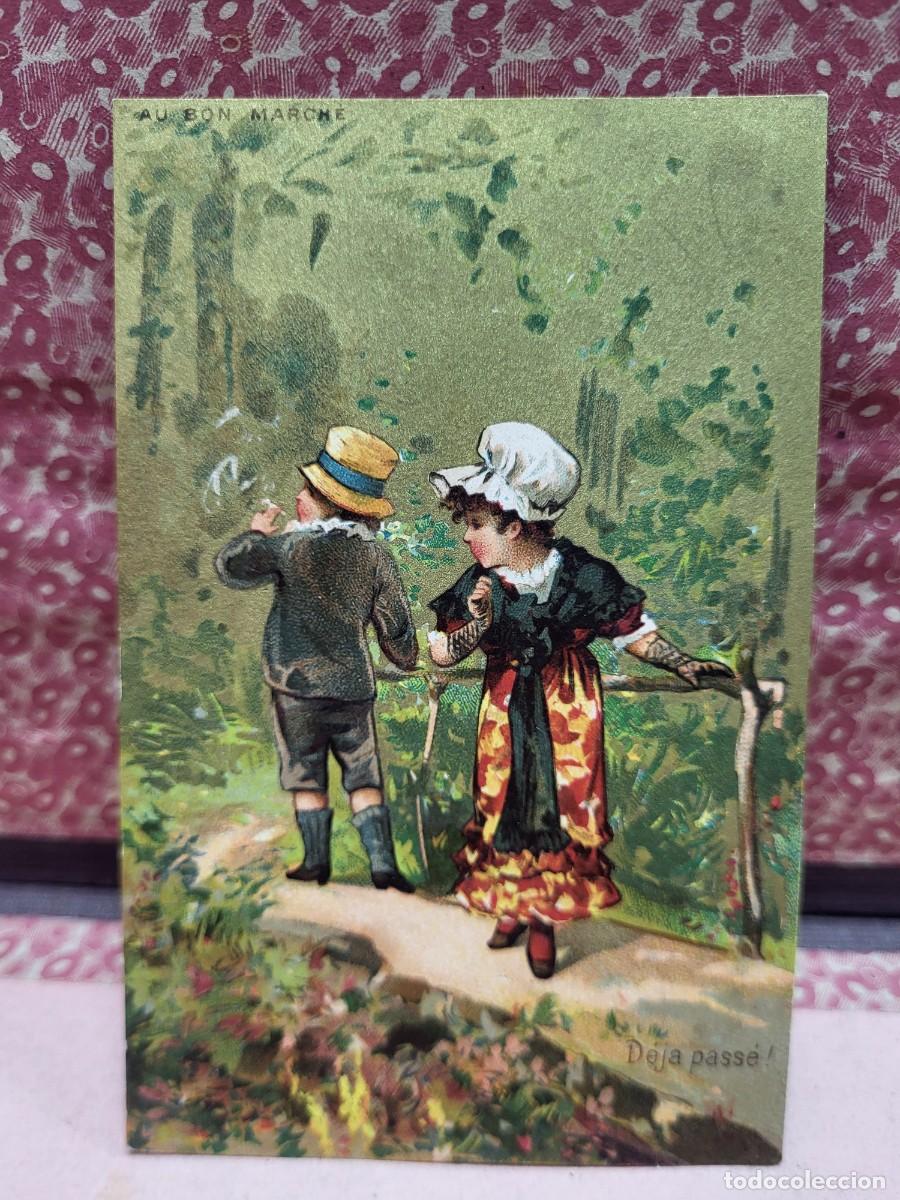Otros Art&iacute;culos de Coleccionismo en Papel: ANTIGUO CROMO TARJETA PUBLICIDAD AU BON MARCHE PARIS MAISON BOUCICAUT