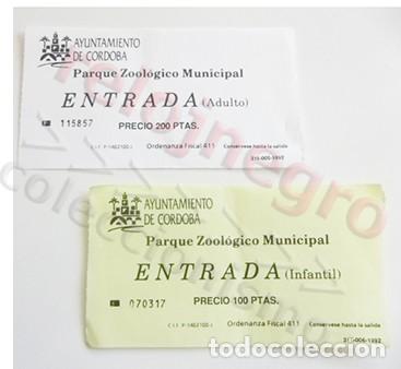 Otros Art&iacute;culos de Coleccionismo en Papel: LOTE DE ANTIGUAS ENTRADAS AL PARQUE ZOOL&Oacute;GICO DE C&Oacute;RDOBA - ENTRADA TIQUE TICKET - ANDALUC&Iacute;A ESPA&Ntilde;A