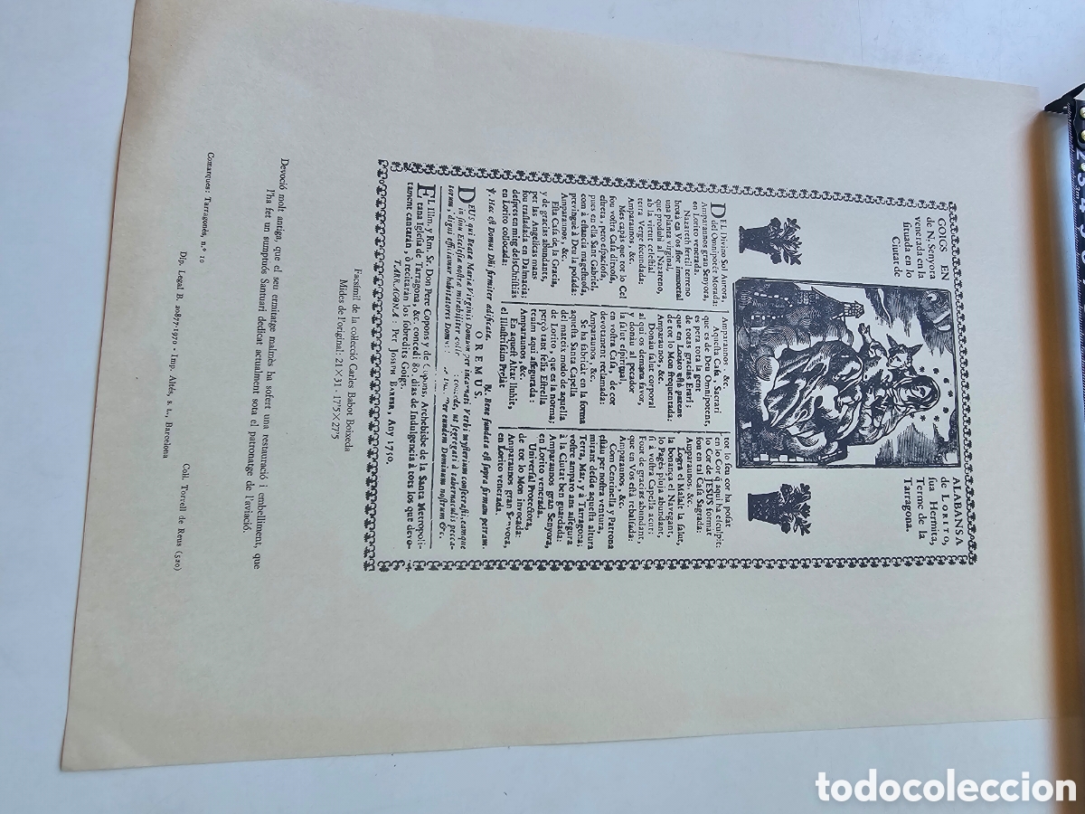 Otros Art&iacute;culos de Coleccionismo en Papel: Goigs Gozos a Nostra Senyora de Lorito, Tarragona 1970 Torrell de Reus 520