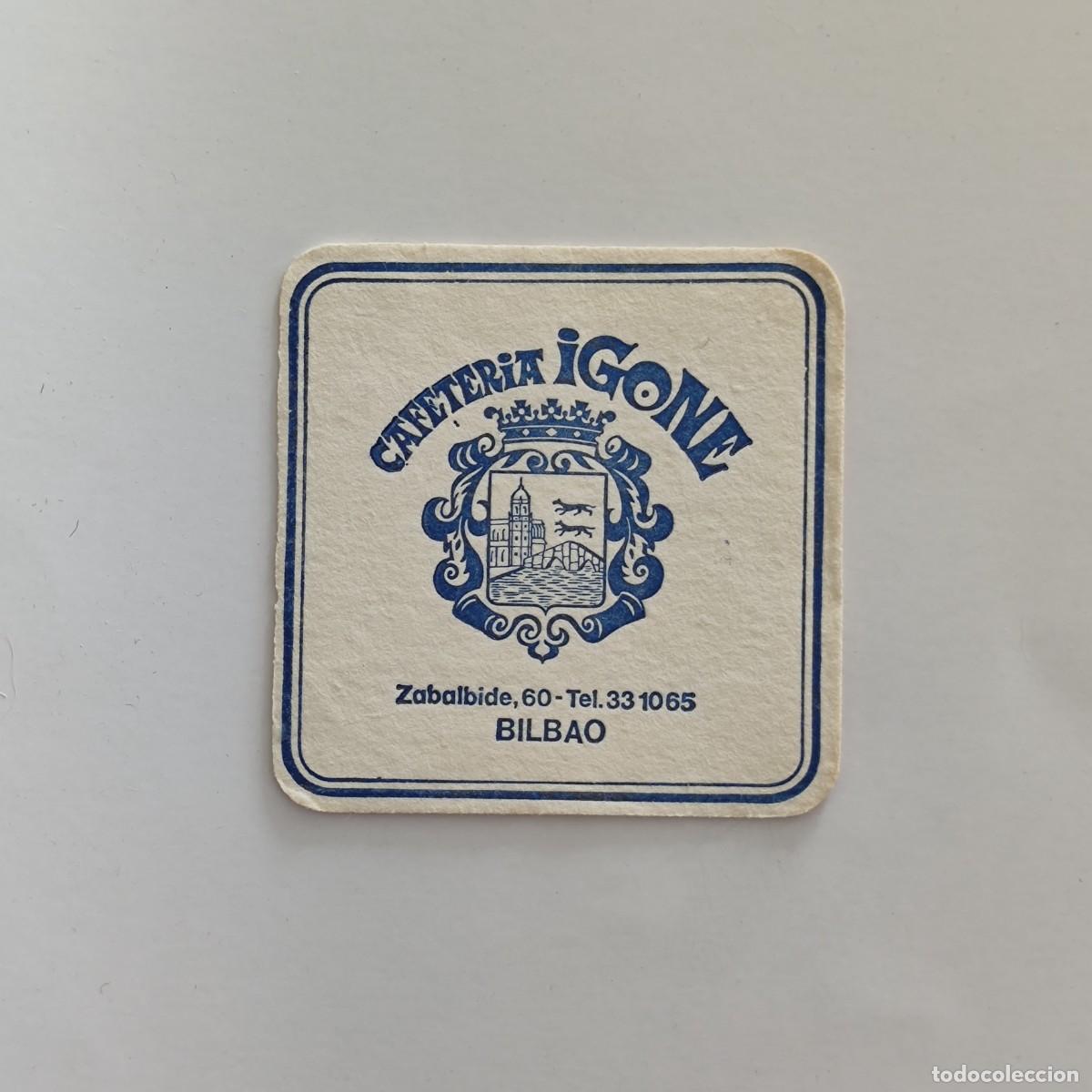 Otros Art&iacute;culos de Coleccionismo en Papel: POSAVASOS - BIZKAIA / BILBAO - CAFETERIA IGONE - 1987 - HERALDICA
