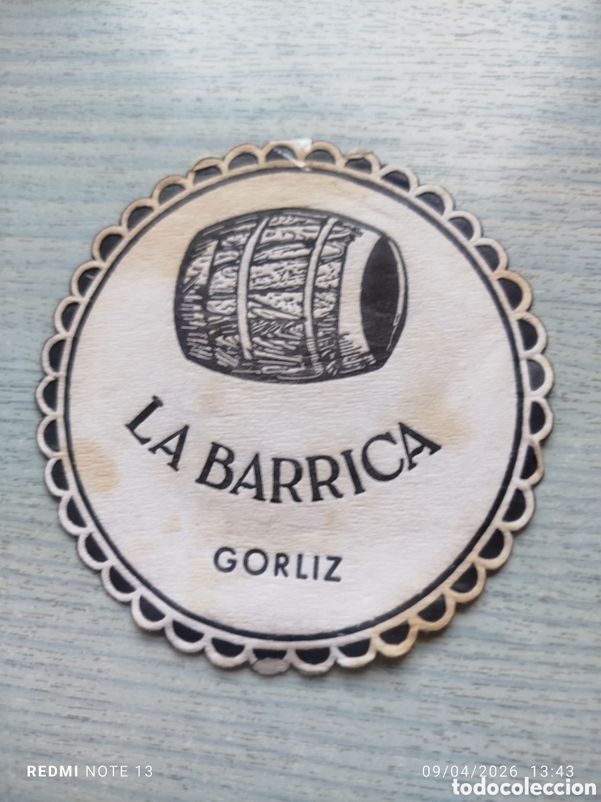 Sammelleidenschaft Andere Papierartikel: posavasos --la barrica golrliz----bilbao