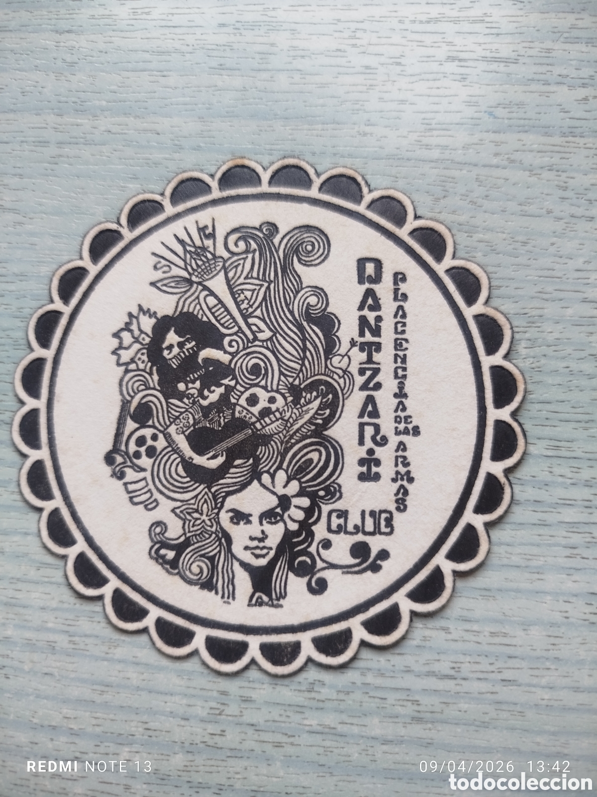 Collectionnisme Papier divers: posavasos -club dantzar -guipuzcoa