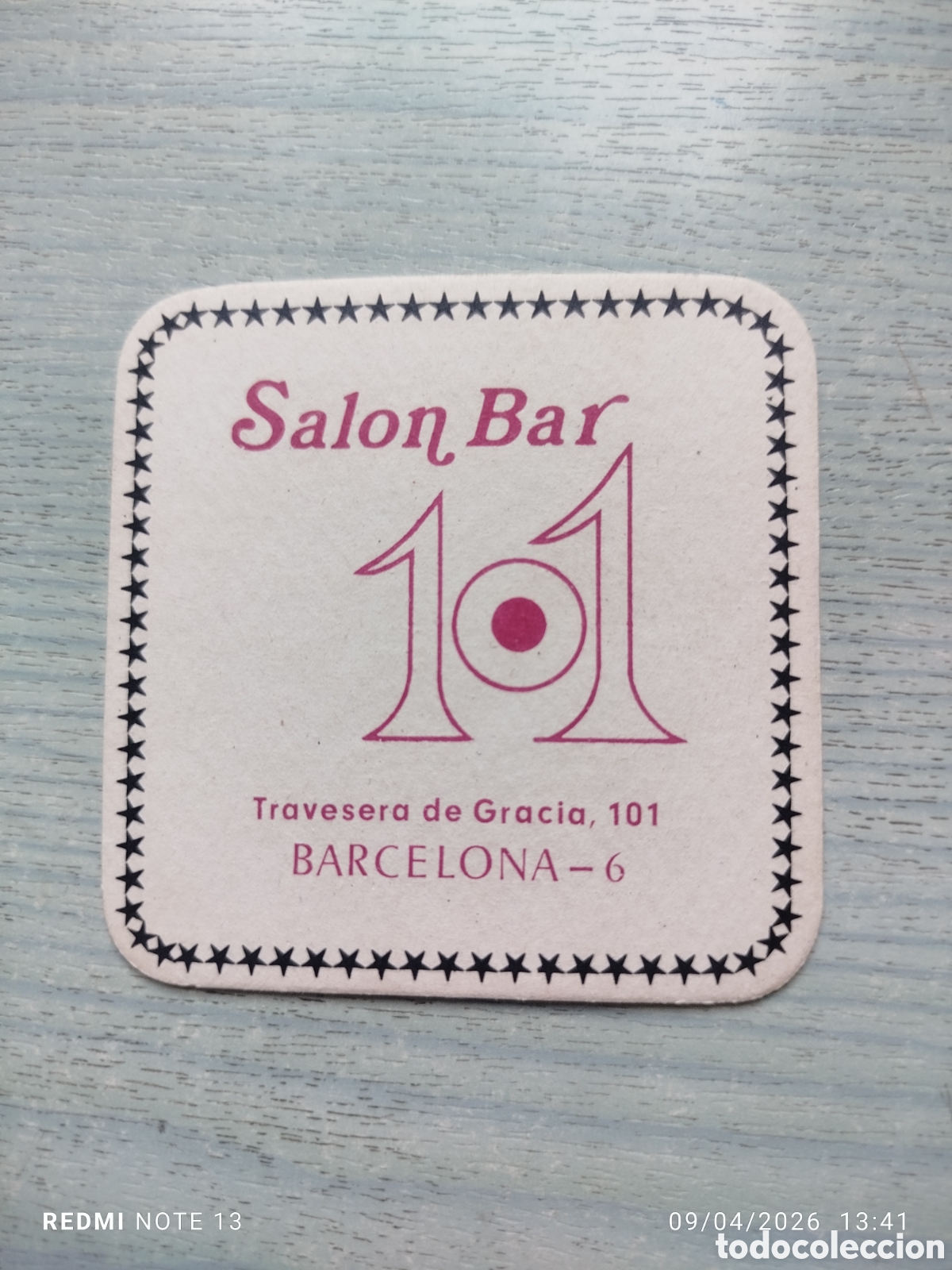 Otros Art&iacute;culos de Coleccionismo en Papel: posavasos -Salon bar 101--BARCELONA