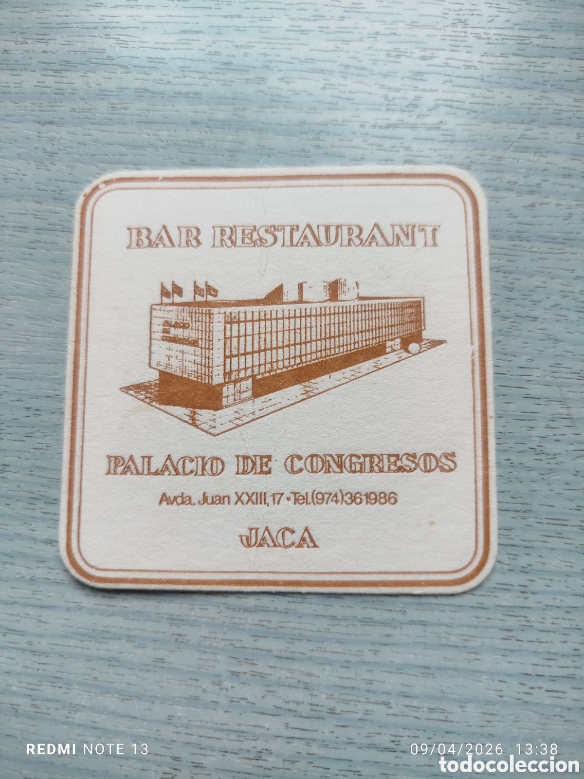 Otros Art&iacute;culos de Coleccionismo en Papel: posavasos- palacio de congresos--JACA