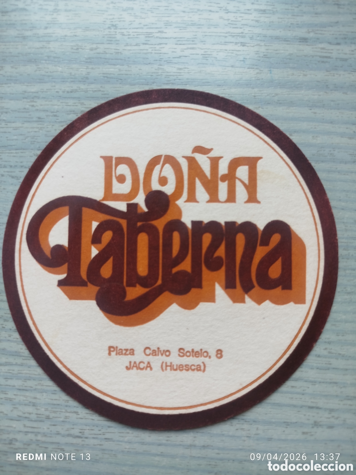 Otros Art&iacute;culos de Coleccionismo en Papel: posavasos-DO&Ntilde;A TABERNA--JACA