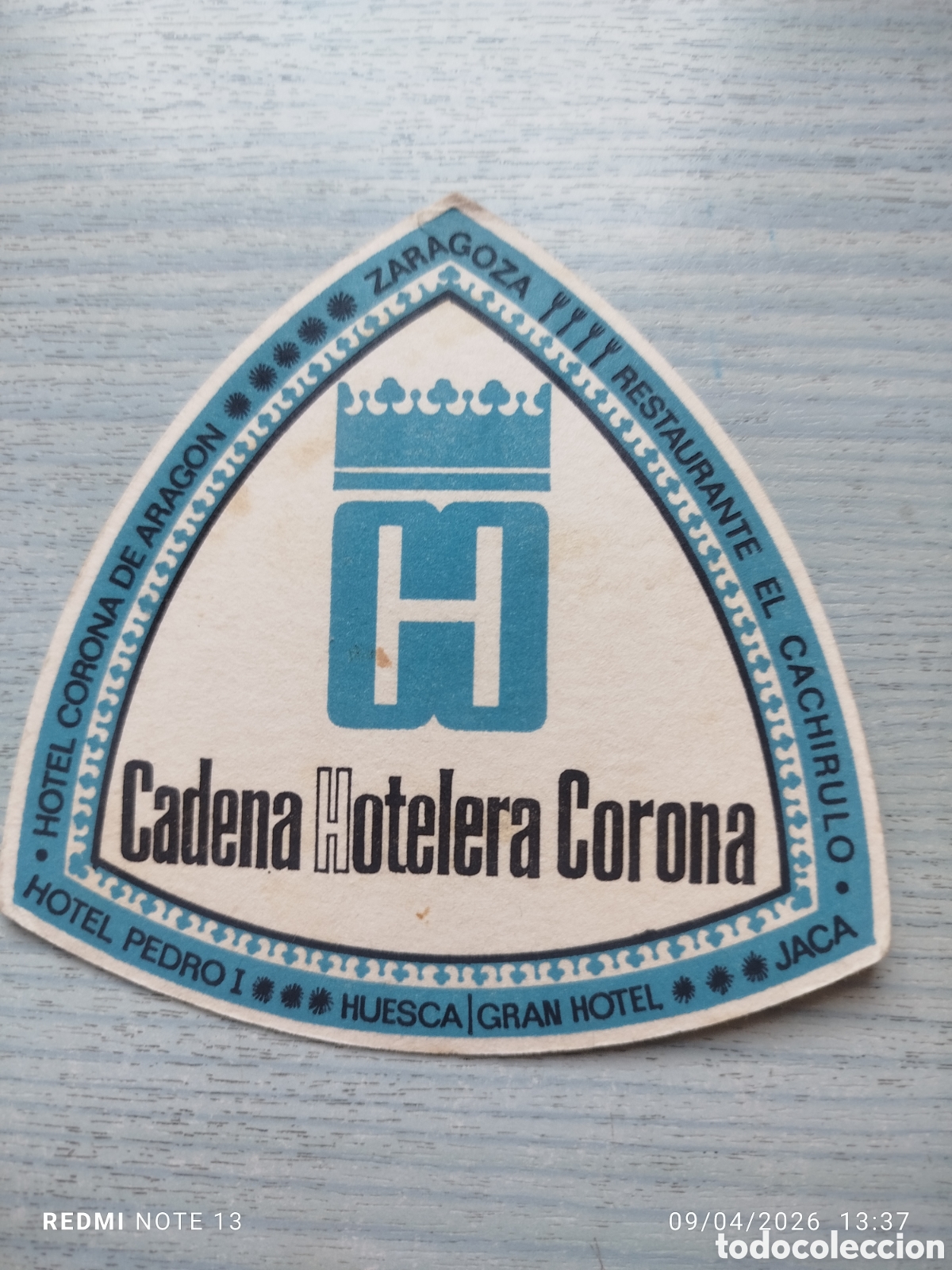 Otros Art&iacute;culos de Coleccionismo en Papel: posavasos-Cadena hotelera corona JACA