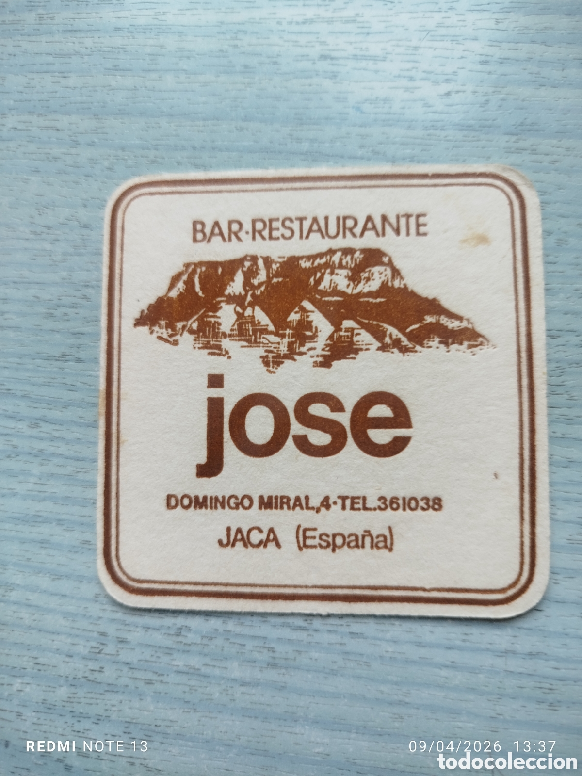 Otros Art&iacute;culos de Coleccionismo en Papel: posavasos-Restaurante Jose JACA