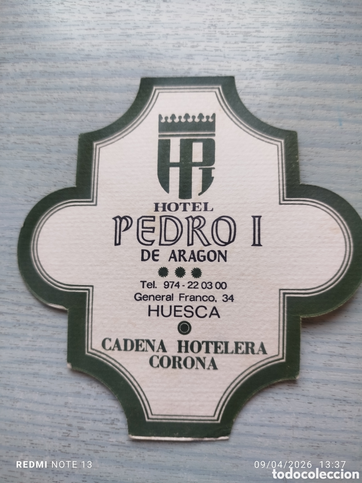 Otros Art&iacute;culos de Coleccionismo en Papel: posavasos-hotel pedro i de aragon---HUESCA