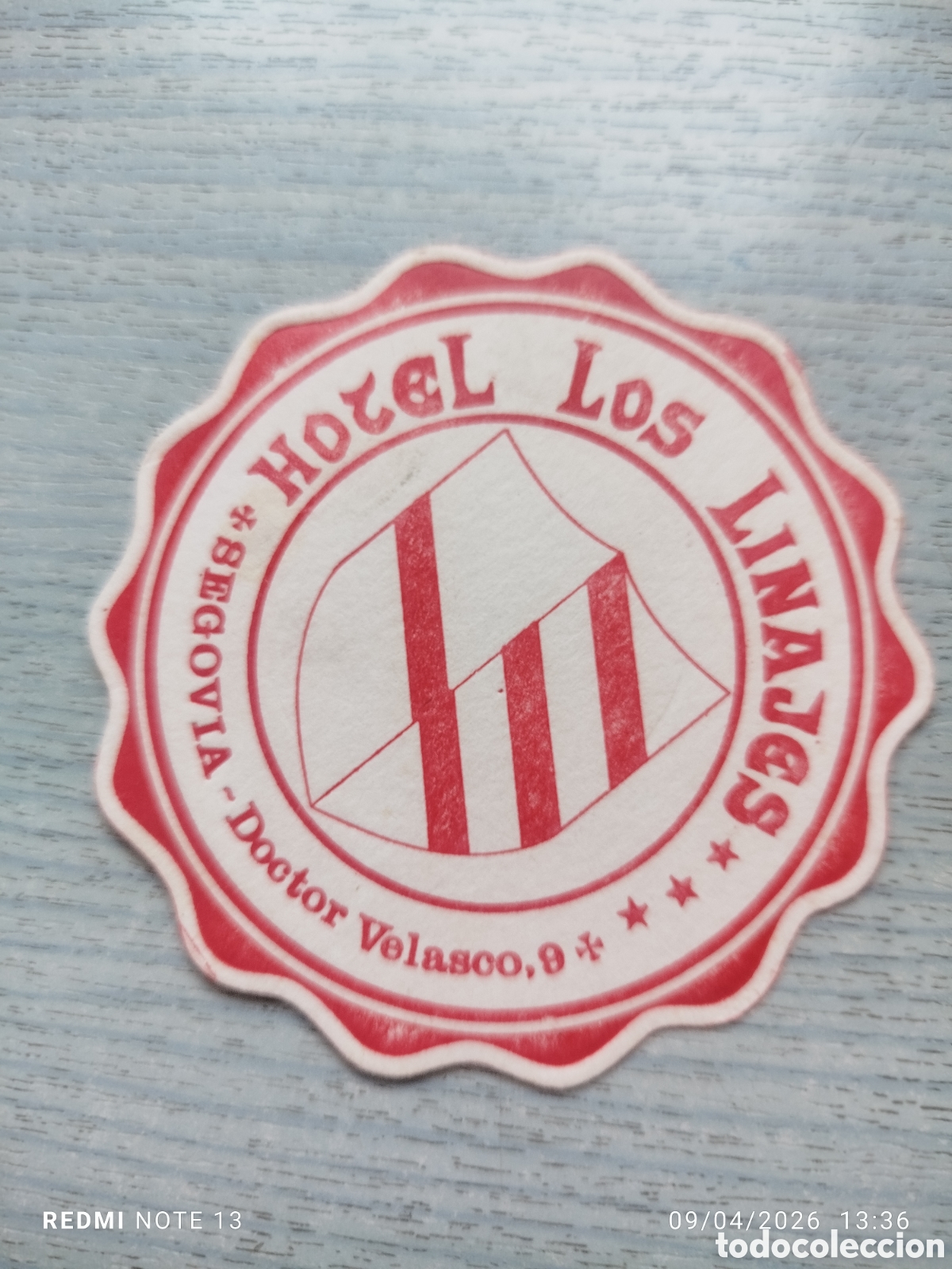 Otros Art&iacute;culos de Coleccionismo en Papel: posavasos-HOTEL LOS LINAJES-SEGOVIA