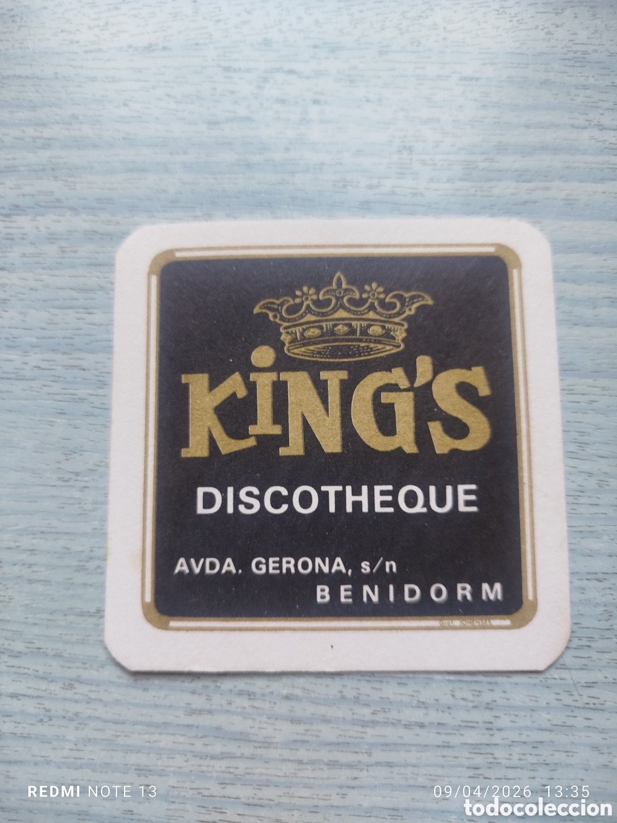Otros Art&iacute;culos de Coleccionismo en Papel: posavasos-DISCOTECA KING,S-BENIDORM