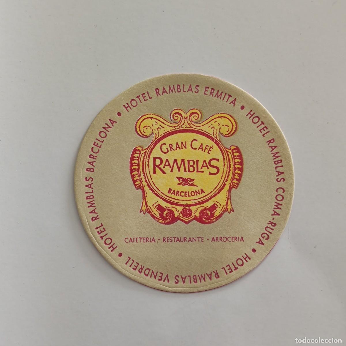 Otros Art&iacute;culos de Coleccionismo en Papel: POSAVASOS - BARCELONA / VENDRELL COMA-RUGA- GRAN CAFE RAMBLAS HOTEL RESTAURANTE ARROCERIA